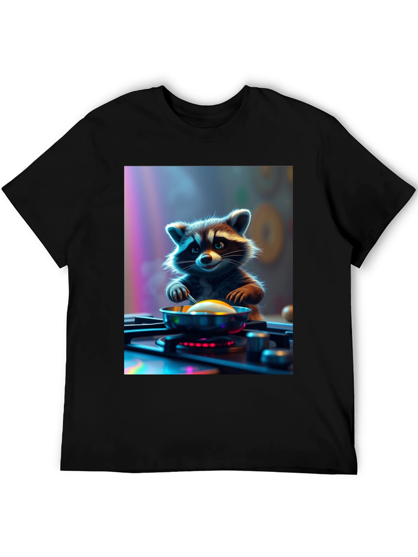 Chef Raccoon T-Shirt - Culinary Cartoon Tee