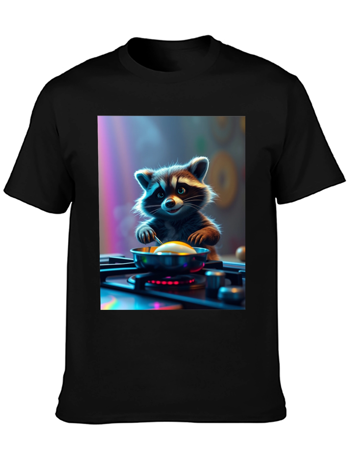 Chef Raccoon T-Shirt - Culinary Cartoon Tee