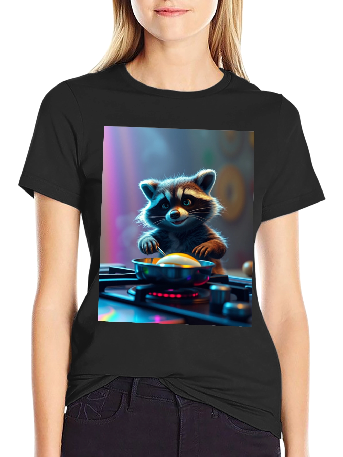 Chef Raccoon T-Shirt - Culinary Cartoon Tee