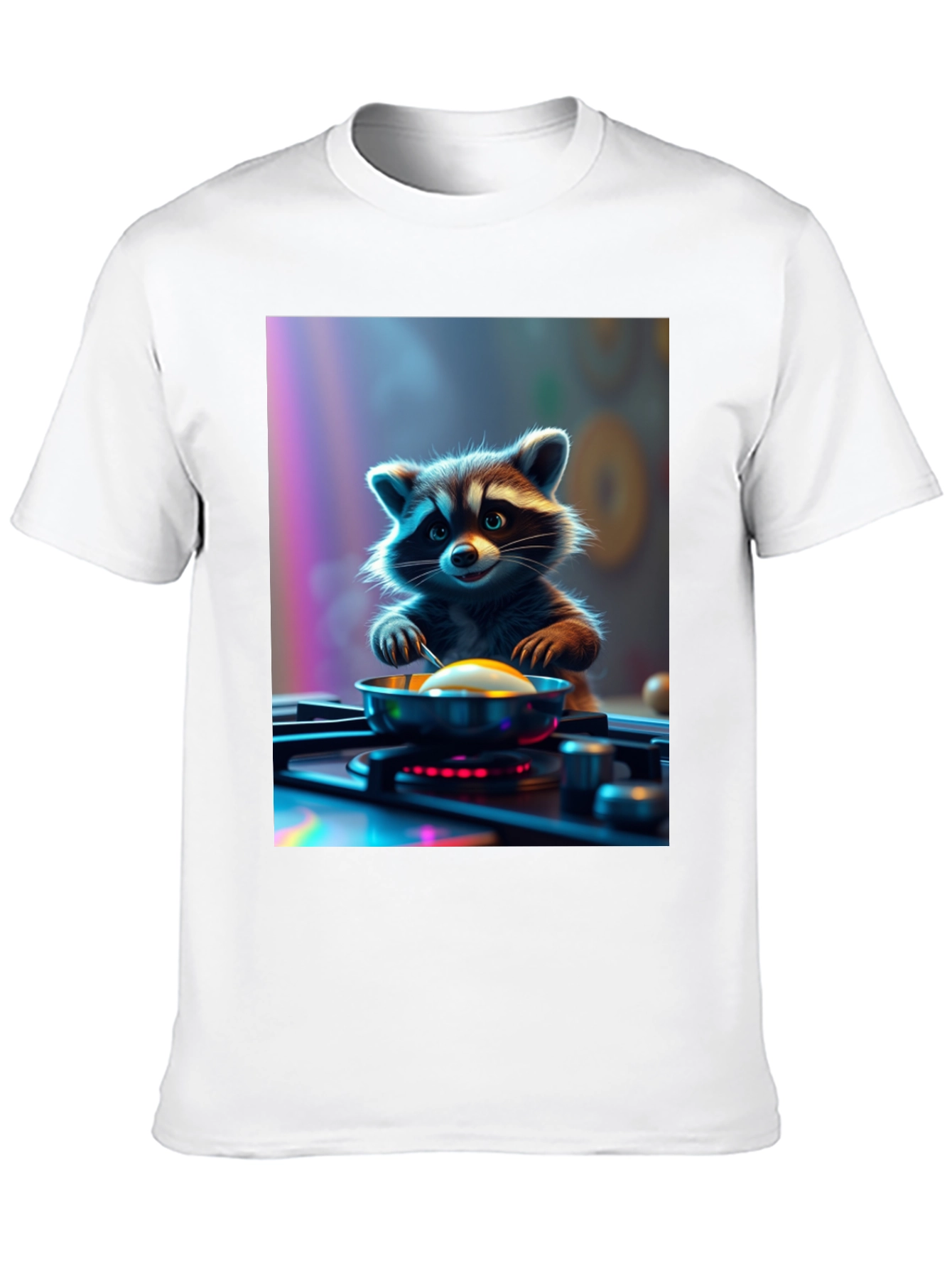Chef Raccoon T-Shirt - Culinary Cartoon Tee