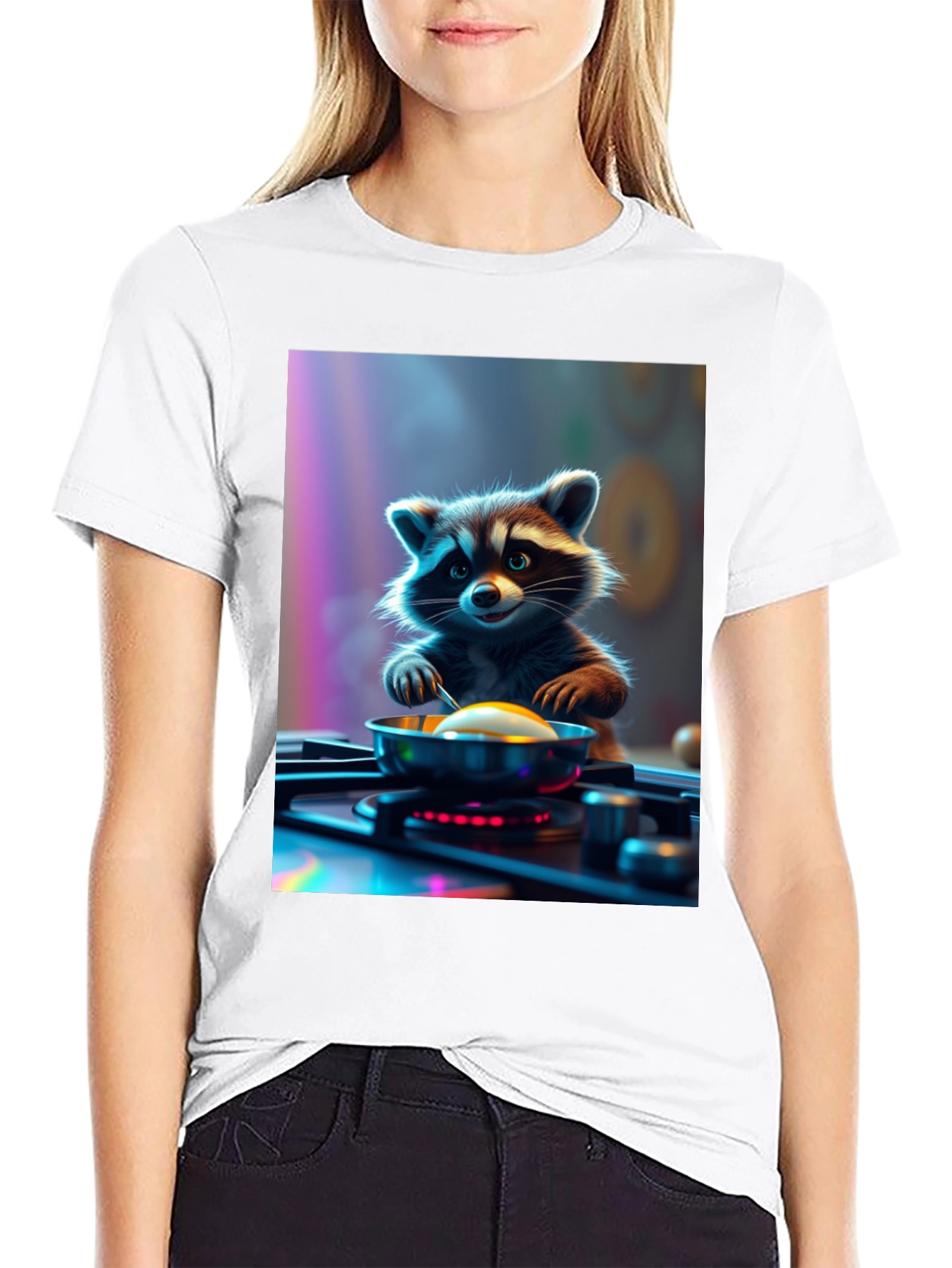 Chef Raccoon T-Shirt - Culinary Cartoon Tee