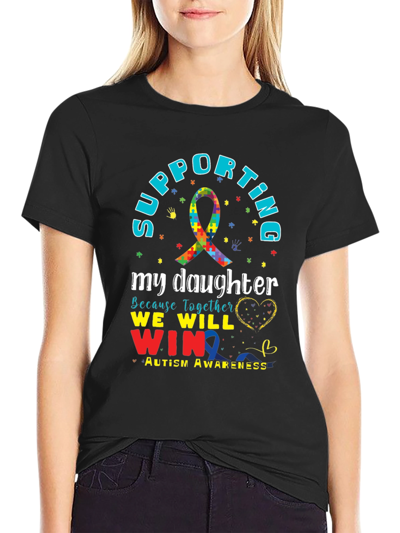 Supporting My Daughter Autism Awareness T-Shirt