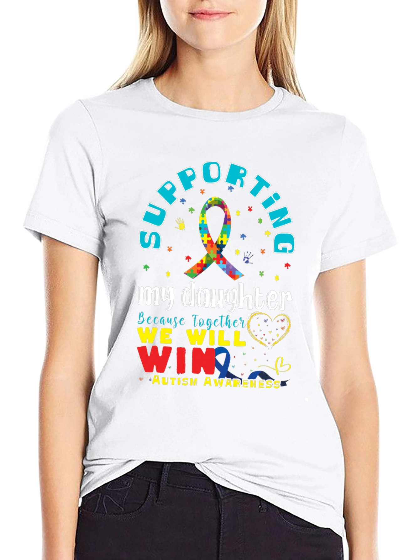 Supporting My Daughter Autism Awareness T-Shirt