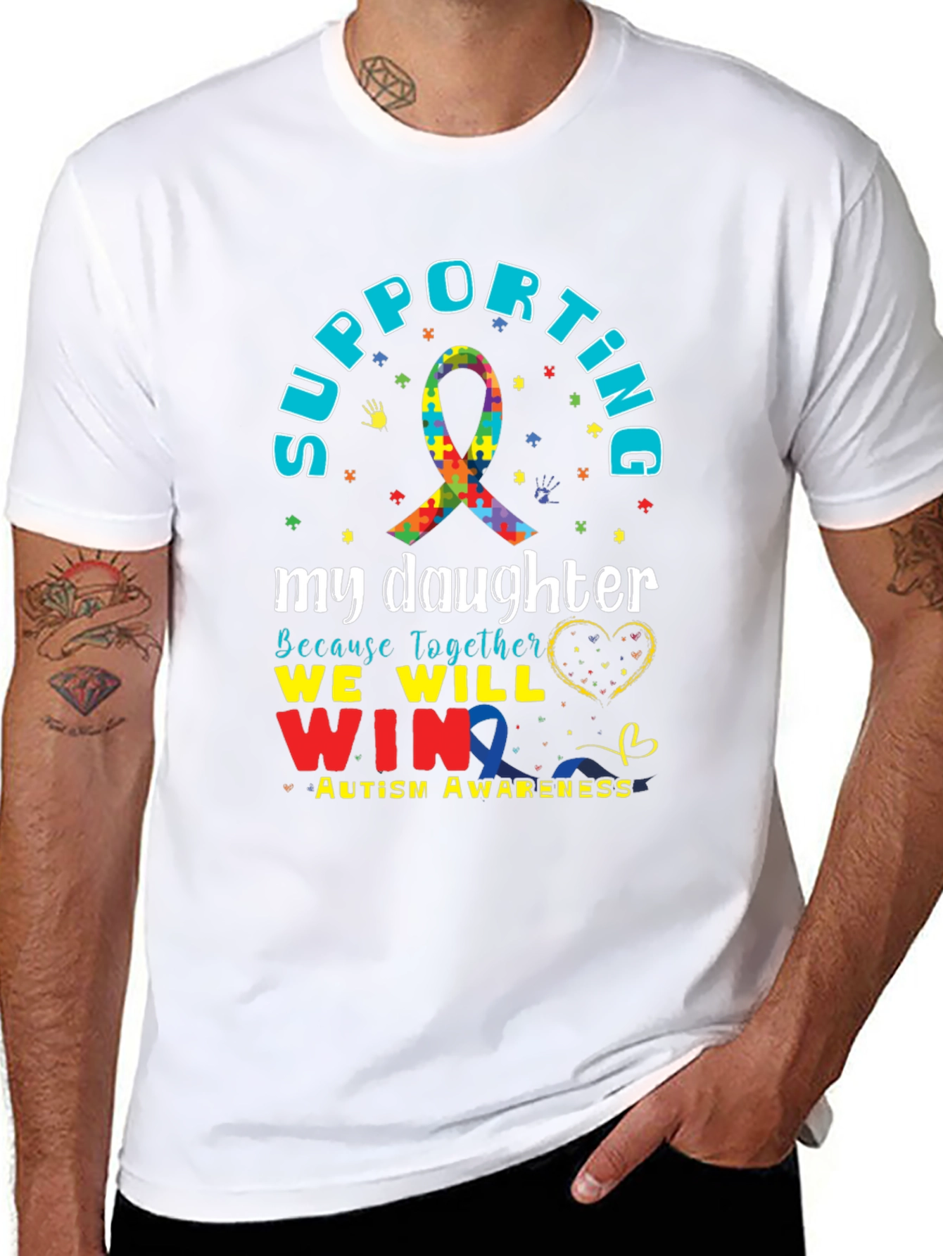Supporting My Daughter Autism Awareness T-Shirt
