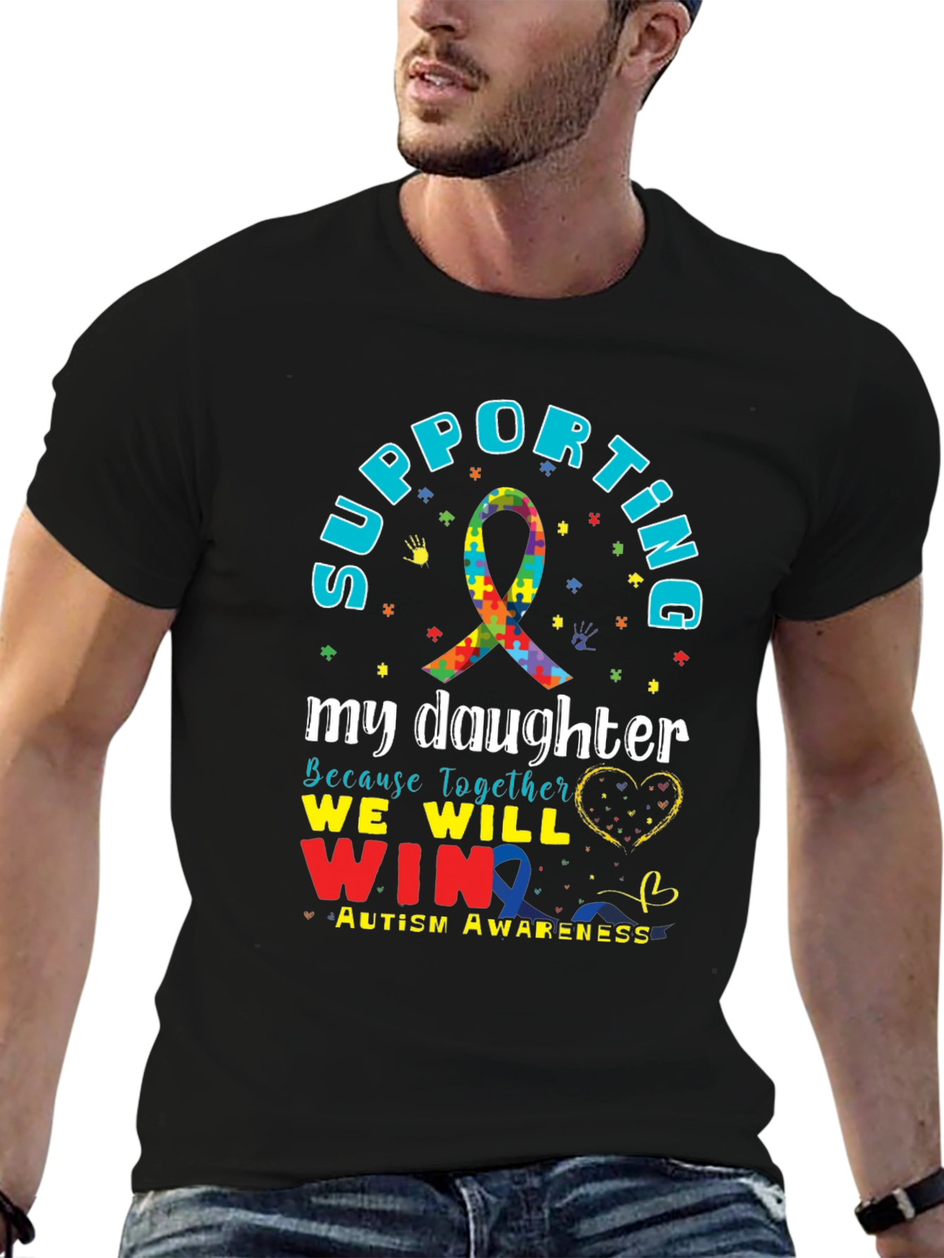 Supporting My Daughter Autism Awareness T-Shirt