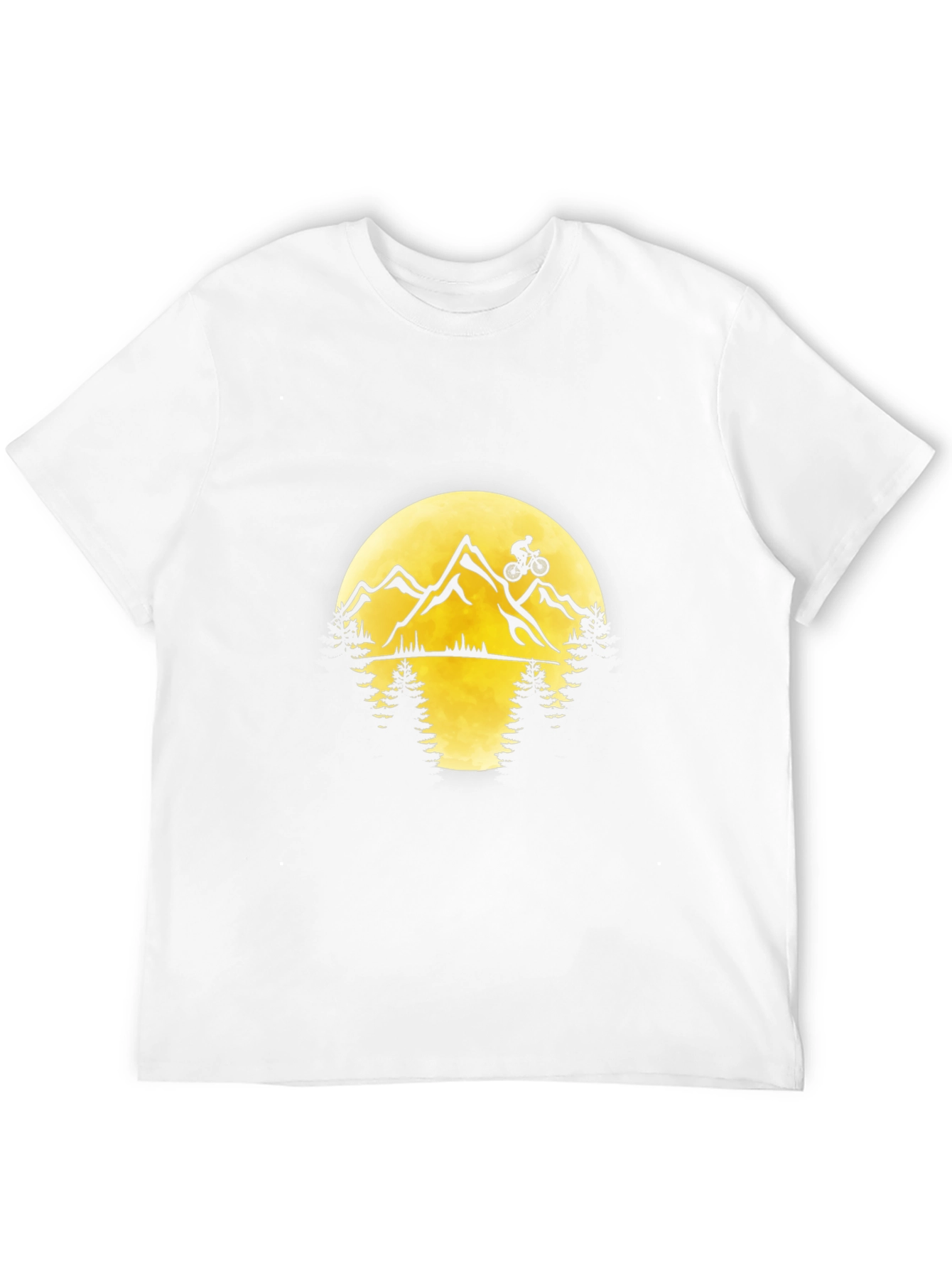 Mountain Biking Graphic Tee - Black Cotton T-Shirt