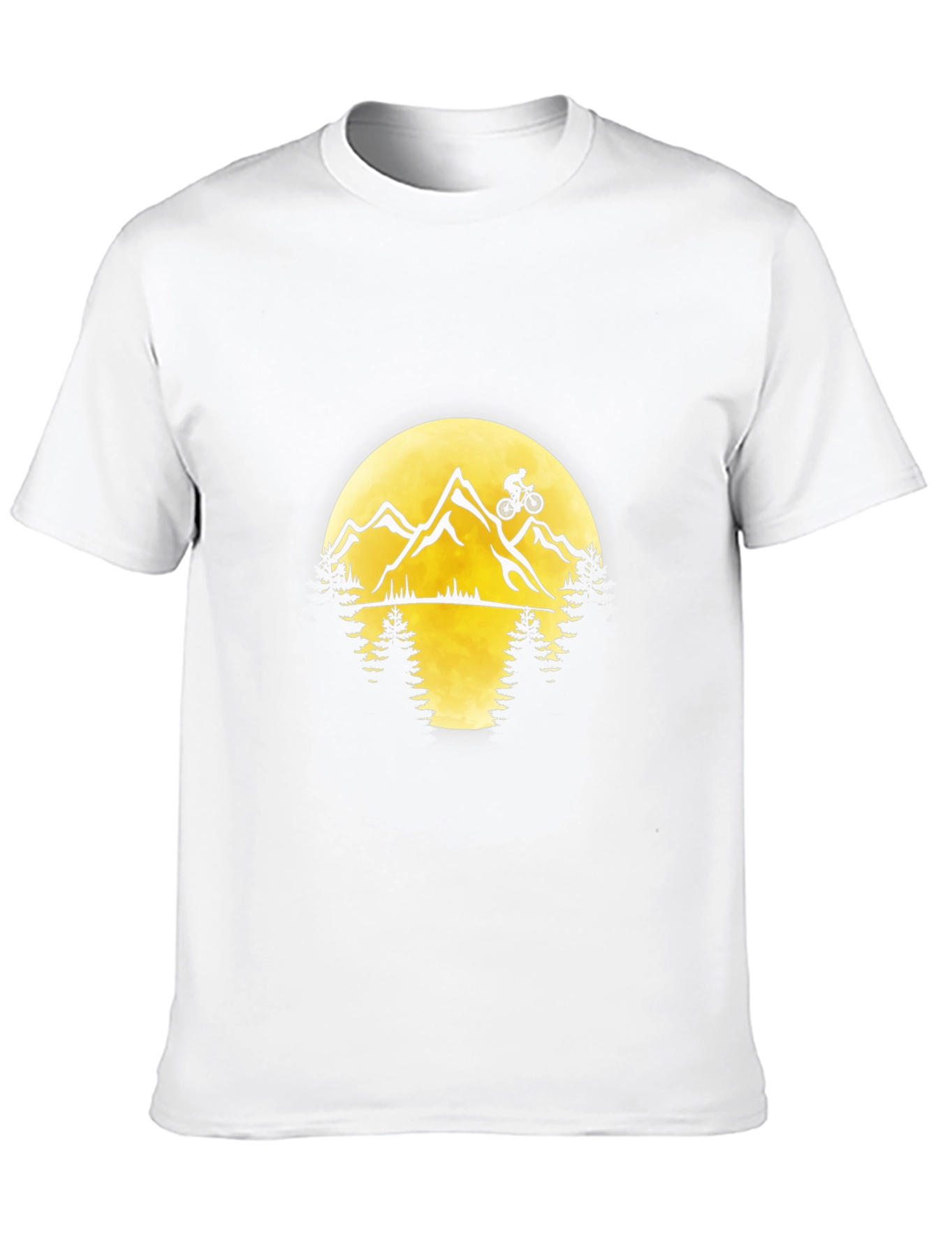 Mountain Biking Graphic Tee - Black Cotton T-Shirt