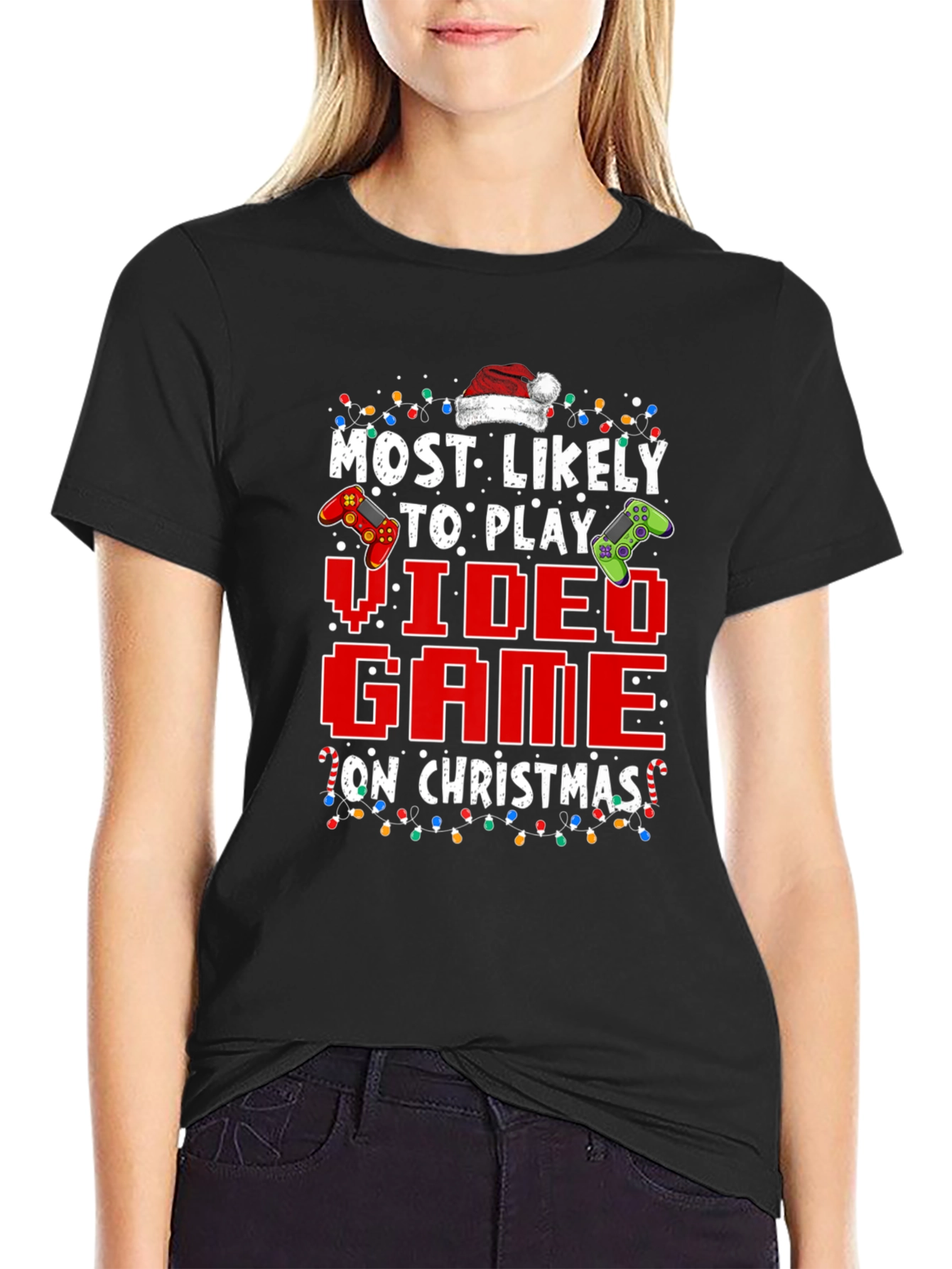 Most Likely To Play Video Game On Christmas T-Shirt