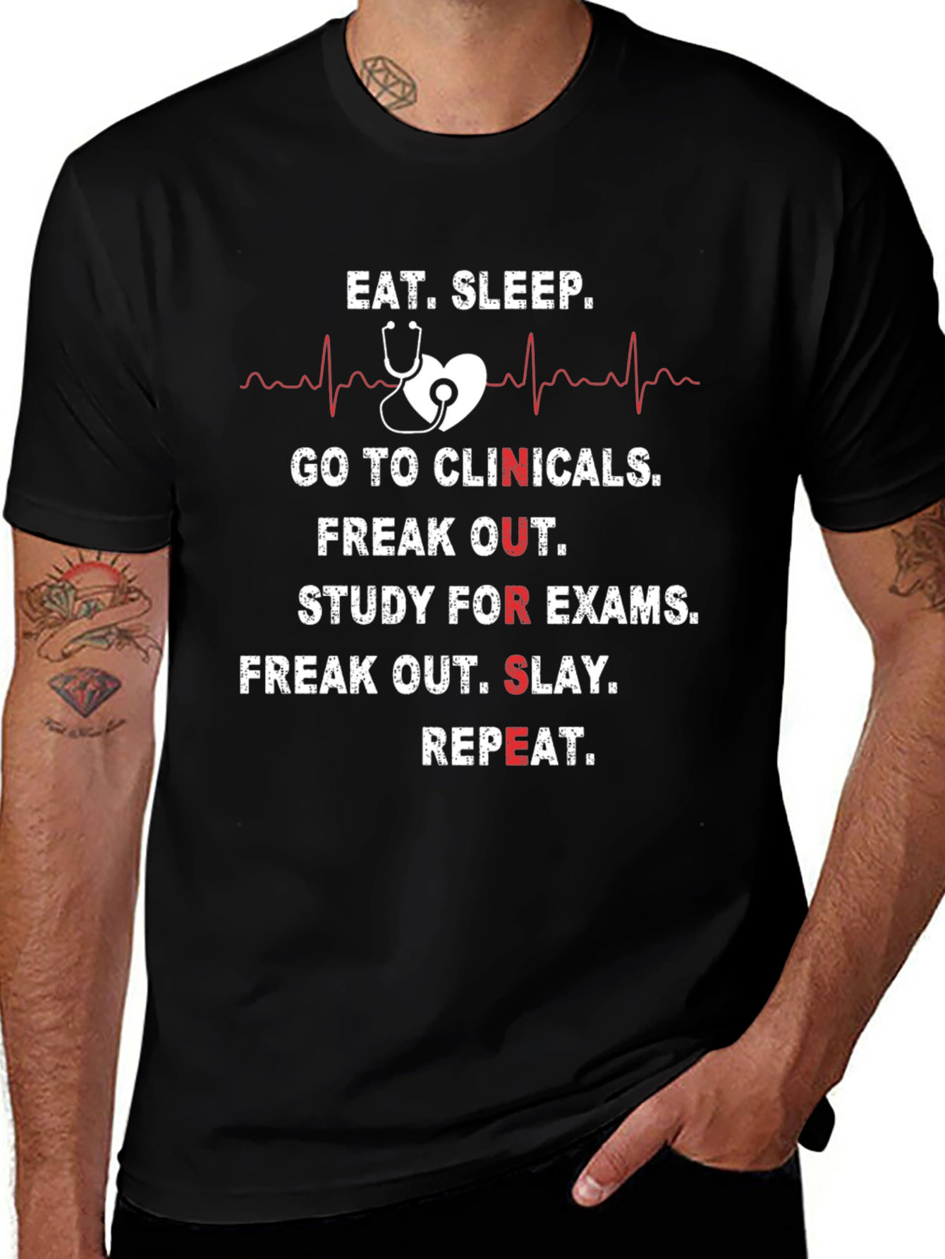 Eat Sleep Clinicals Nursing T-Shirt