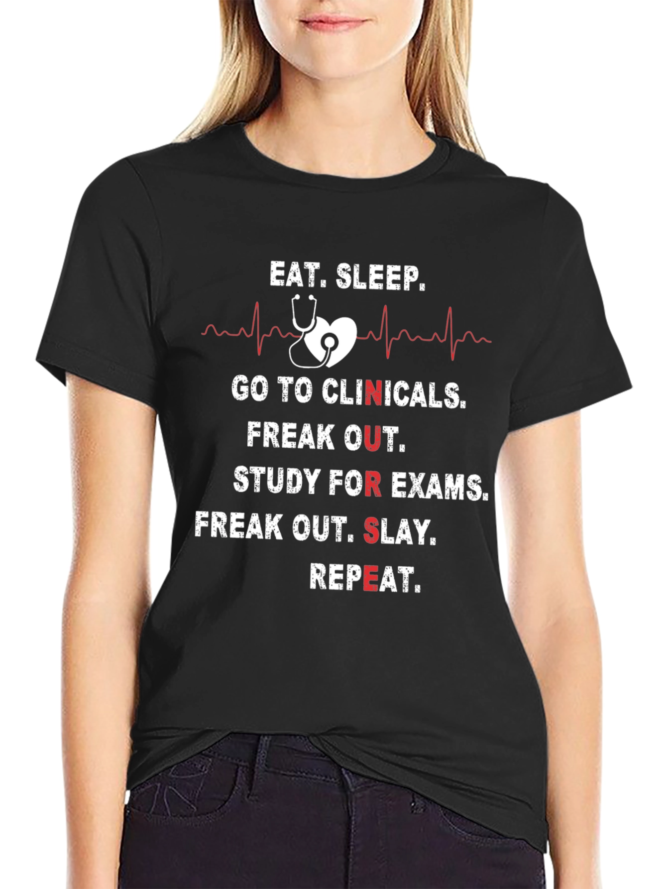 Eat Sleep Clinicals Nursing T-Shirt