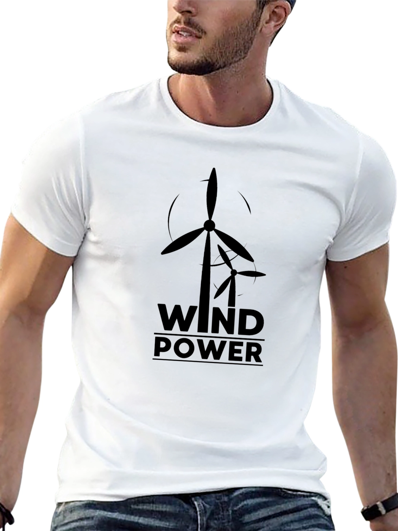 Wind Power Graphic Tee - Sustainable Energy Shirt