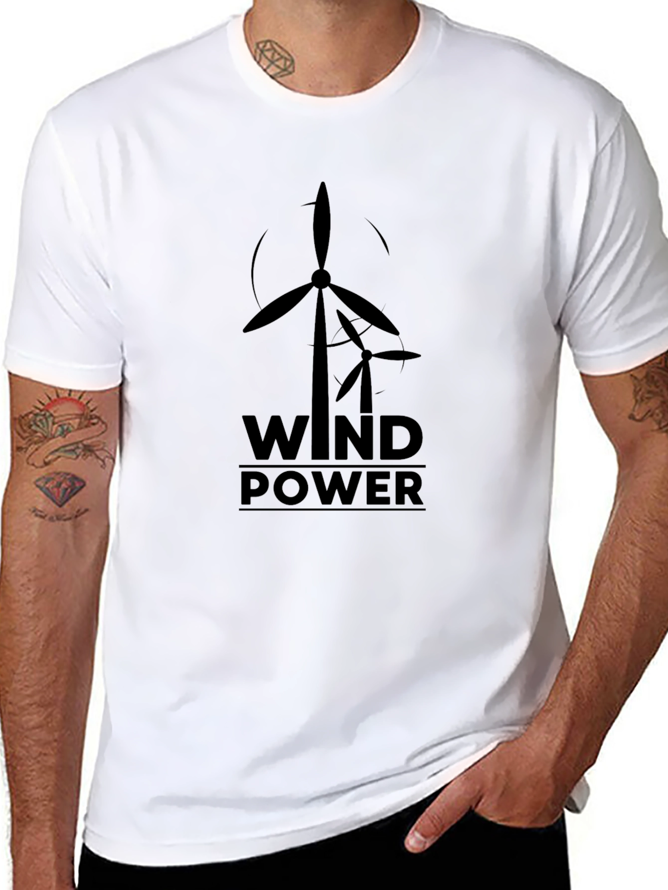 Wind Power Graphic Tee - Sustainable Energy Shirt