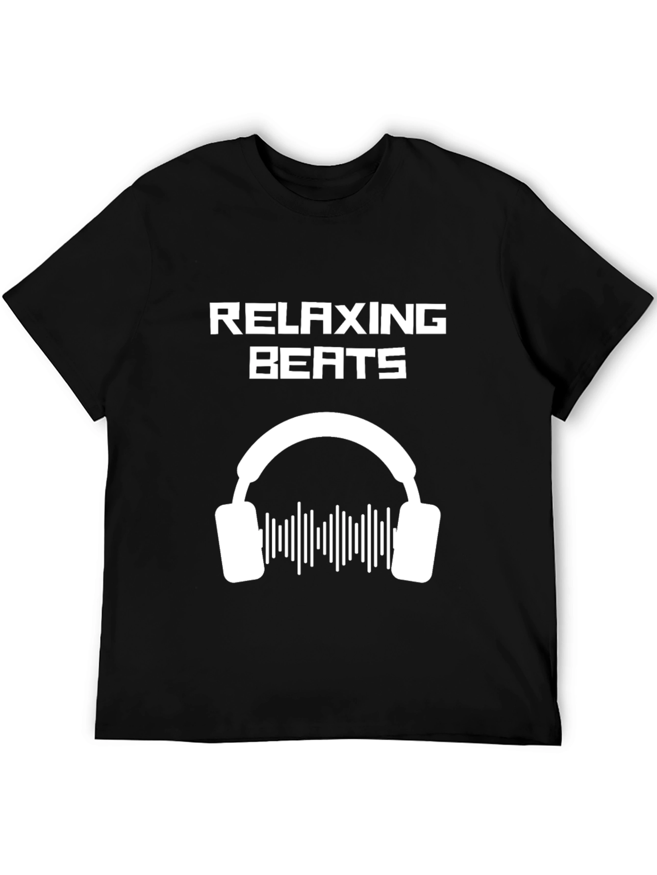 Relaxing Beats Graphic Tee - Black Cotton T-Shirt