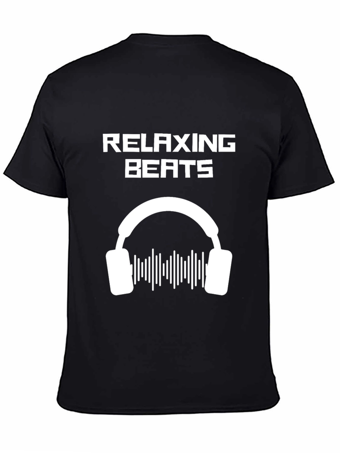 Relaxing Beats Graphic Tee - Black Cotton T-Shirt
