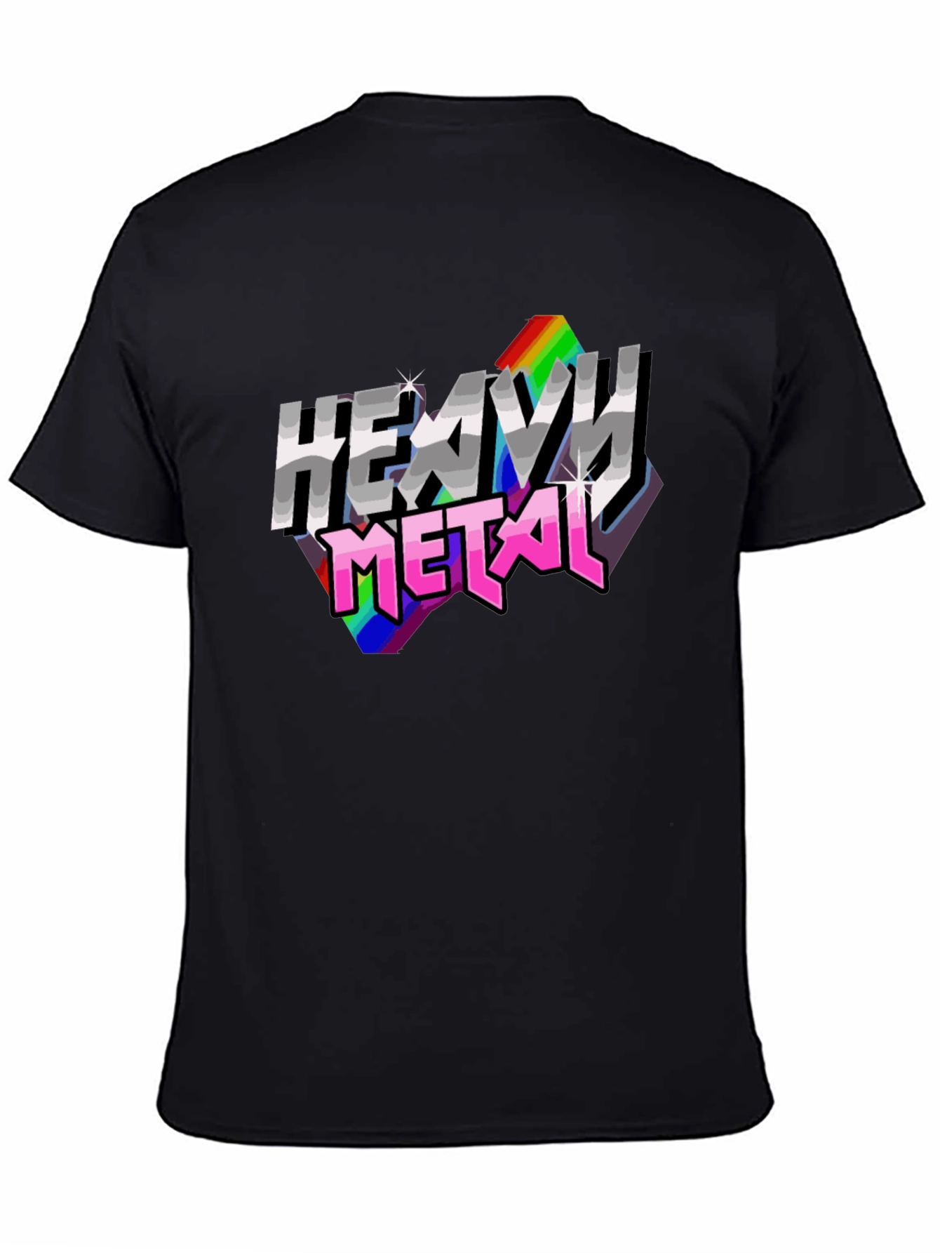 Heavy Metal Rainbow Graphic T-Shirt