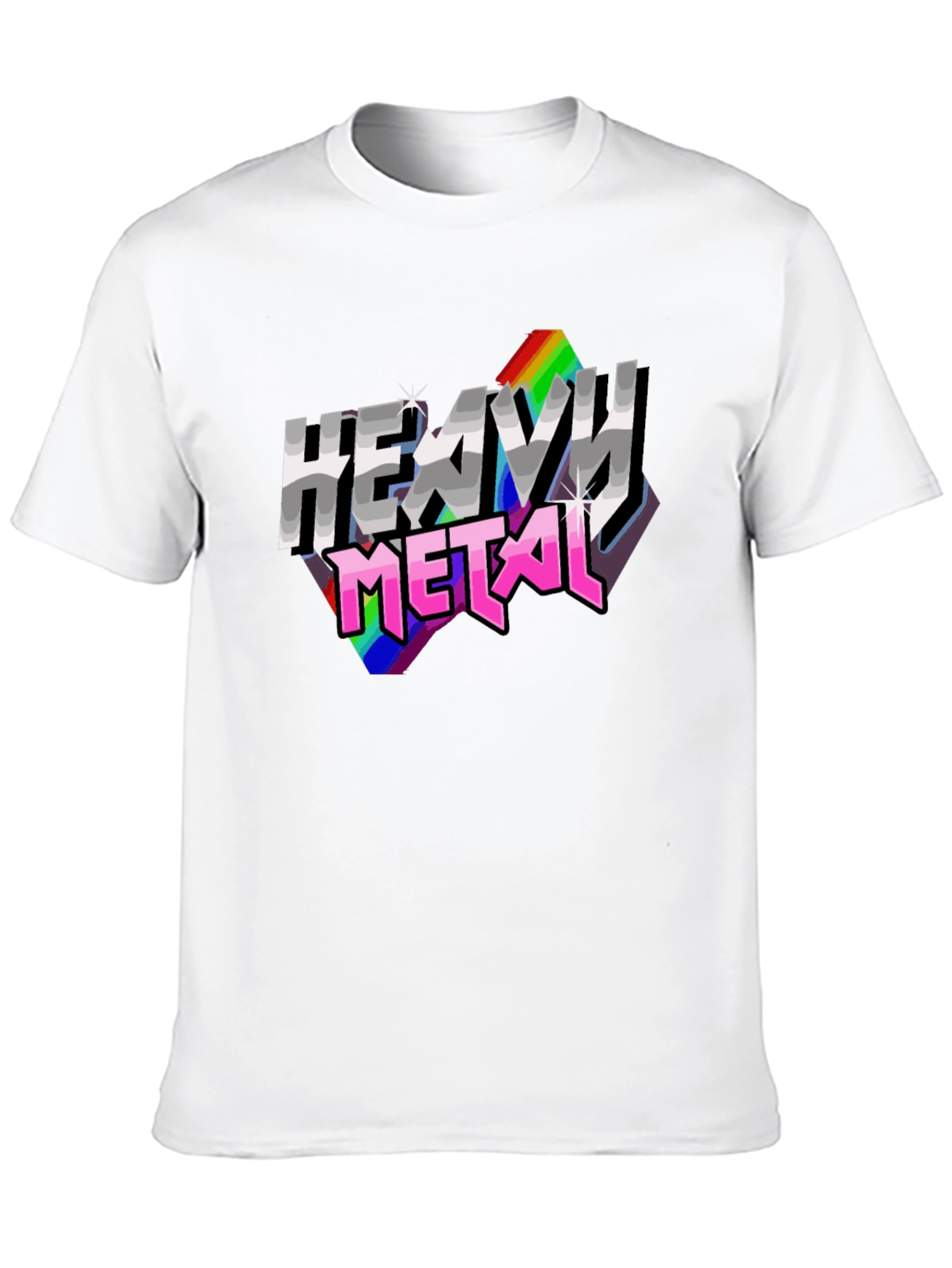 Heavy Metal Rainbow Graphic T-Shirt