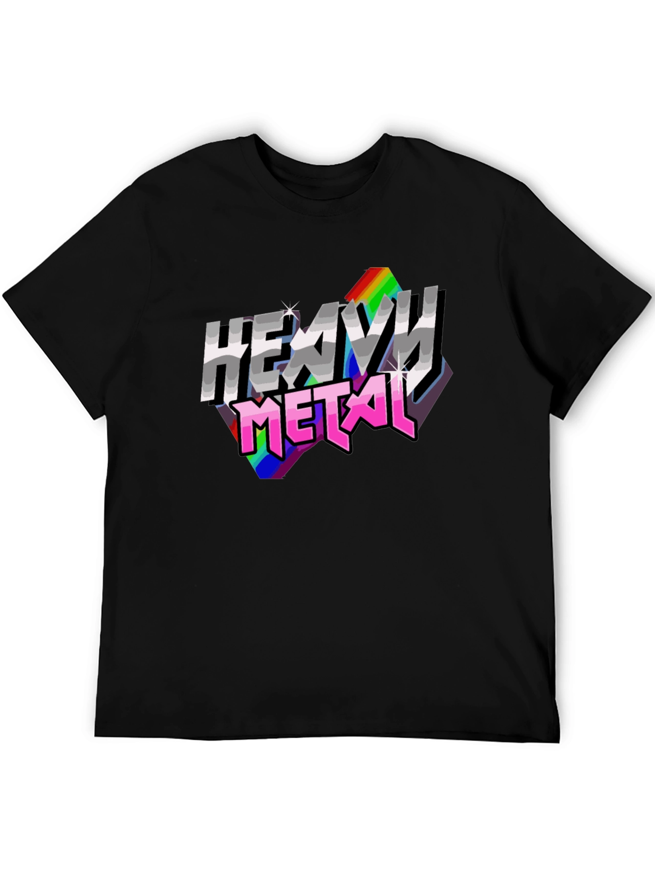 Heavy Metal Rainbow Graphic T-Shirt