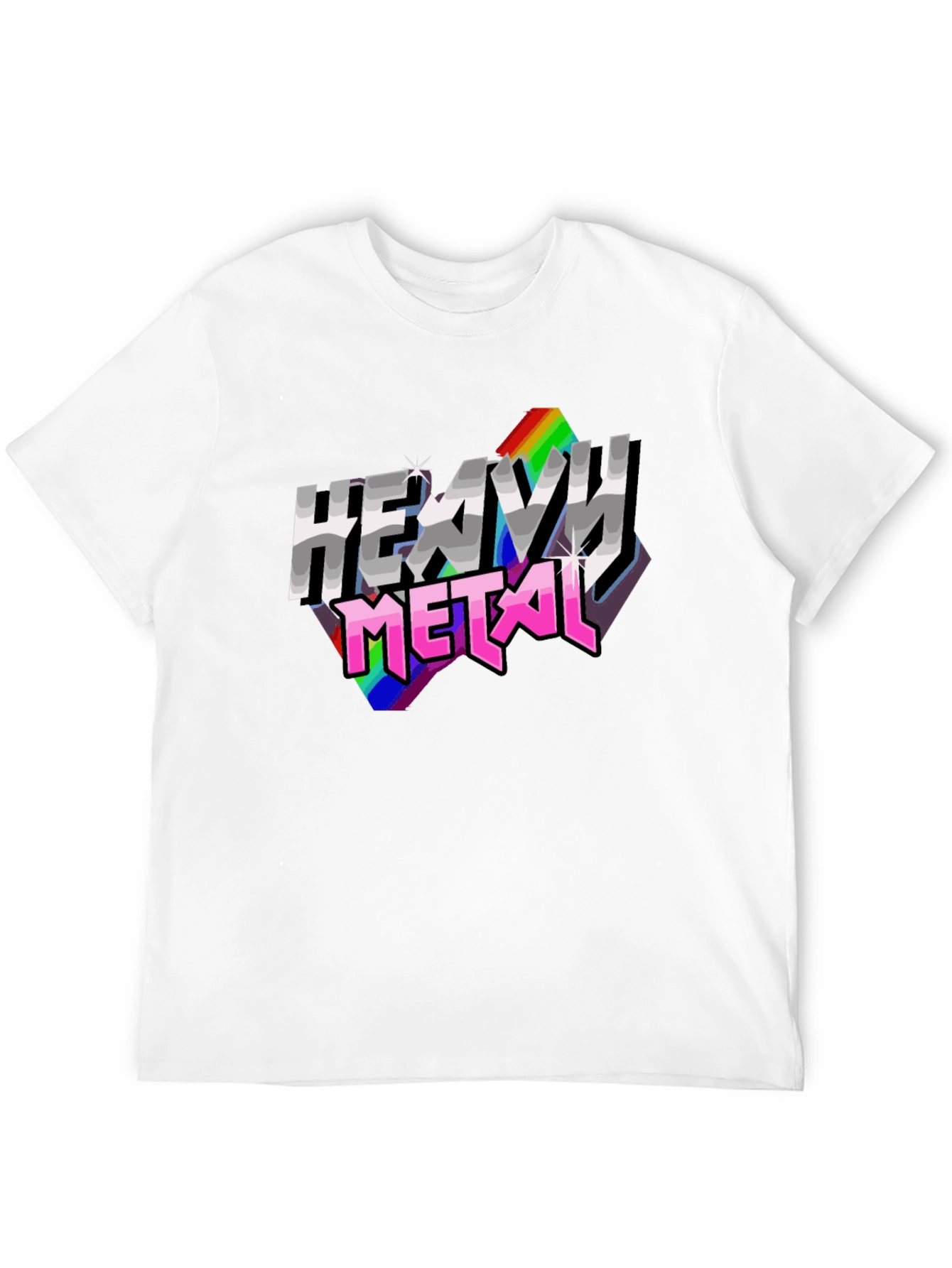 Heavy Metal Rainbow Graphic T-Shirt