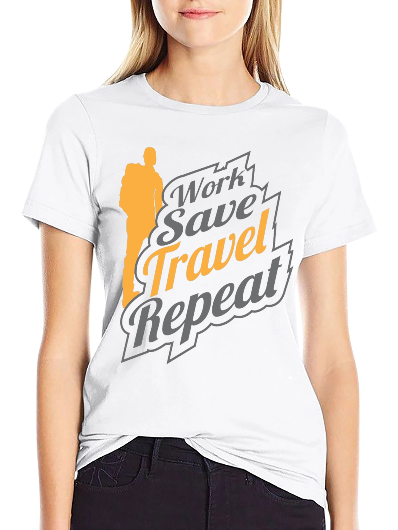 Work Save Travel Repeat Graphic Tee