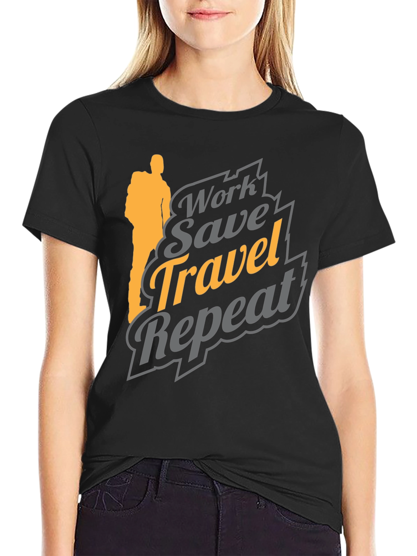 Work Save Travel Repeat Graphic Tee