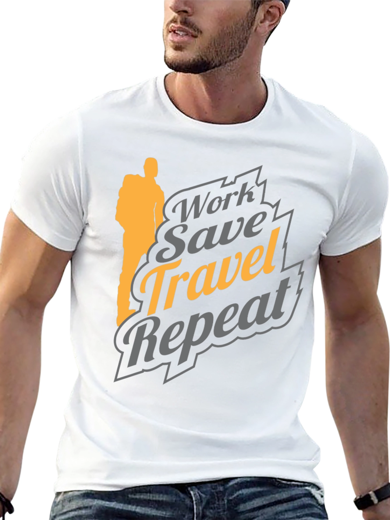 Work Save Travel Repeat Graphic Tee