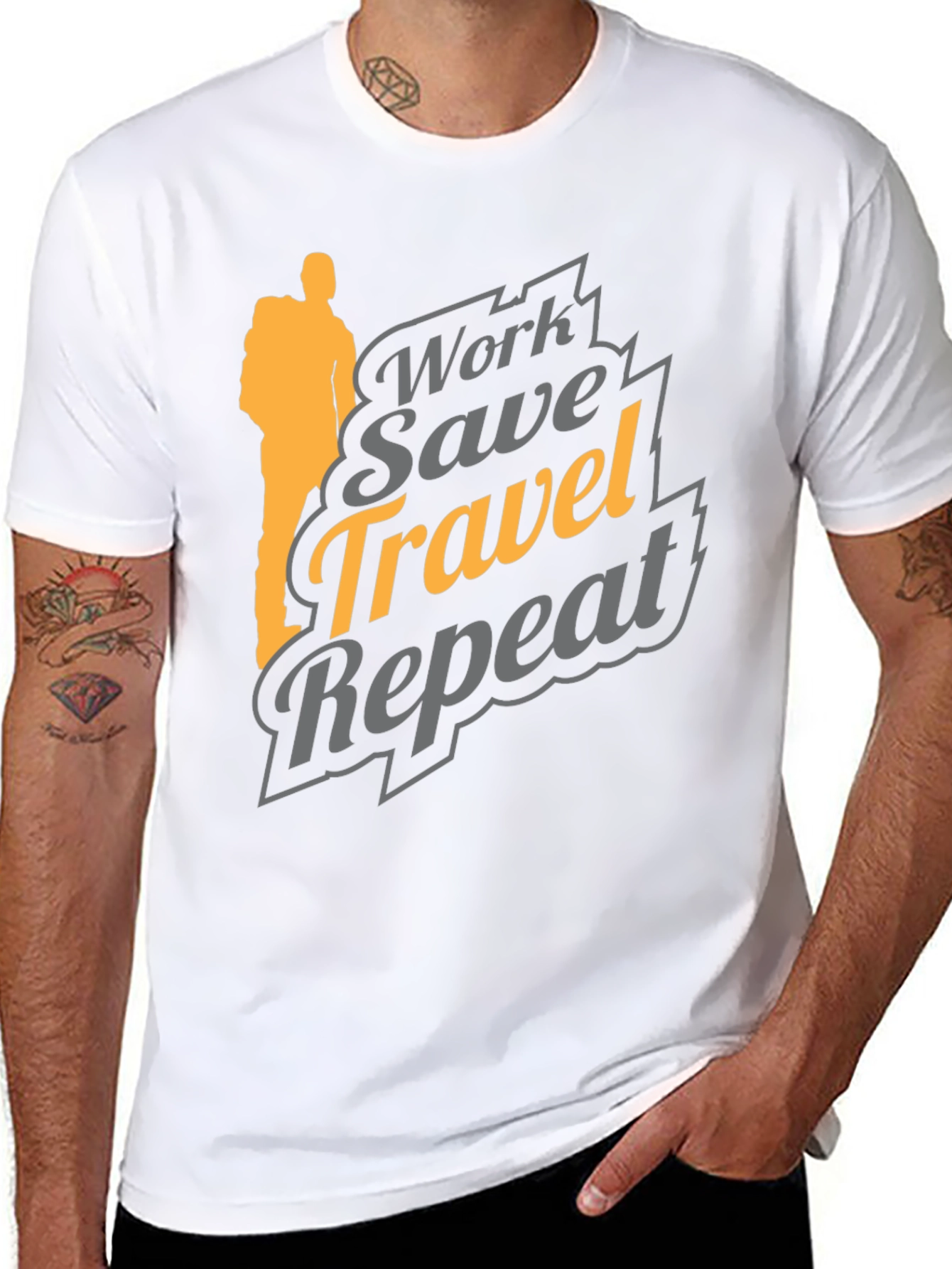 Work Save Travel Repeat Graphic Tee
