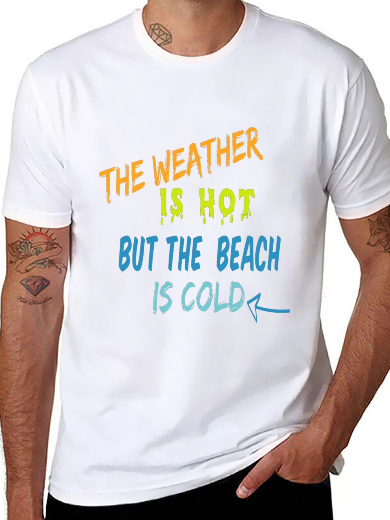 Humorous Beach Weather Graphic T-Shirt