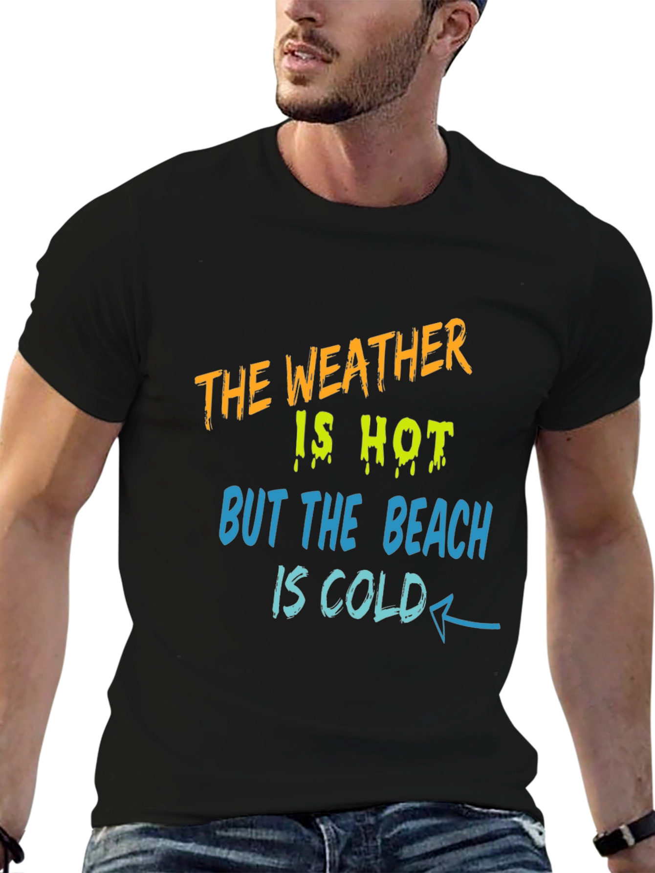 Humorous Beach Weather Graphic T-Shirt