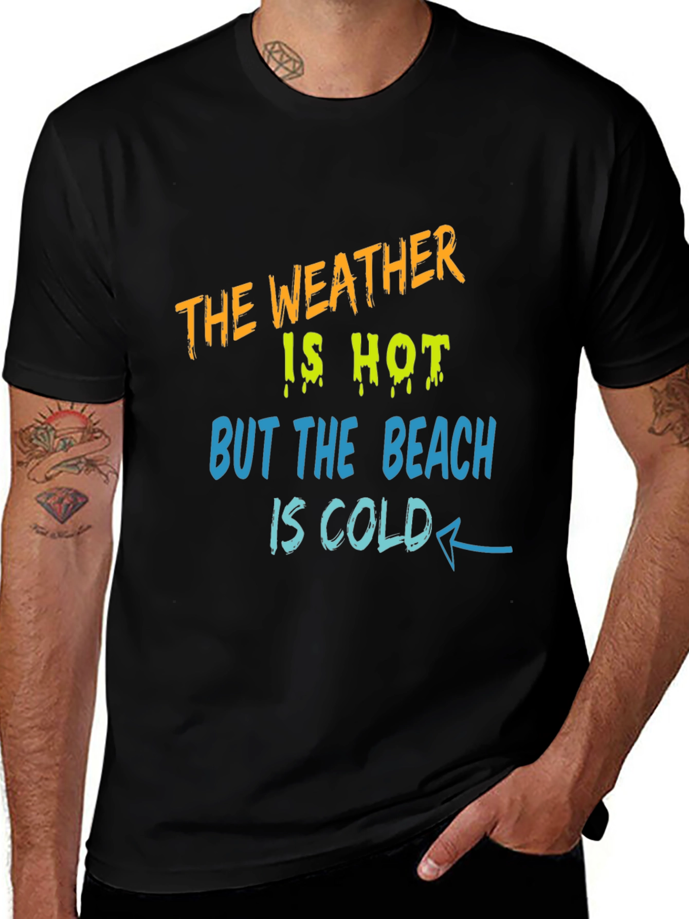 Humorous Beach Weather Graphic T-Shirt