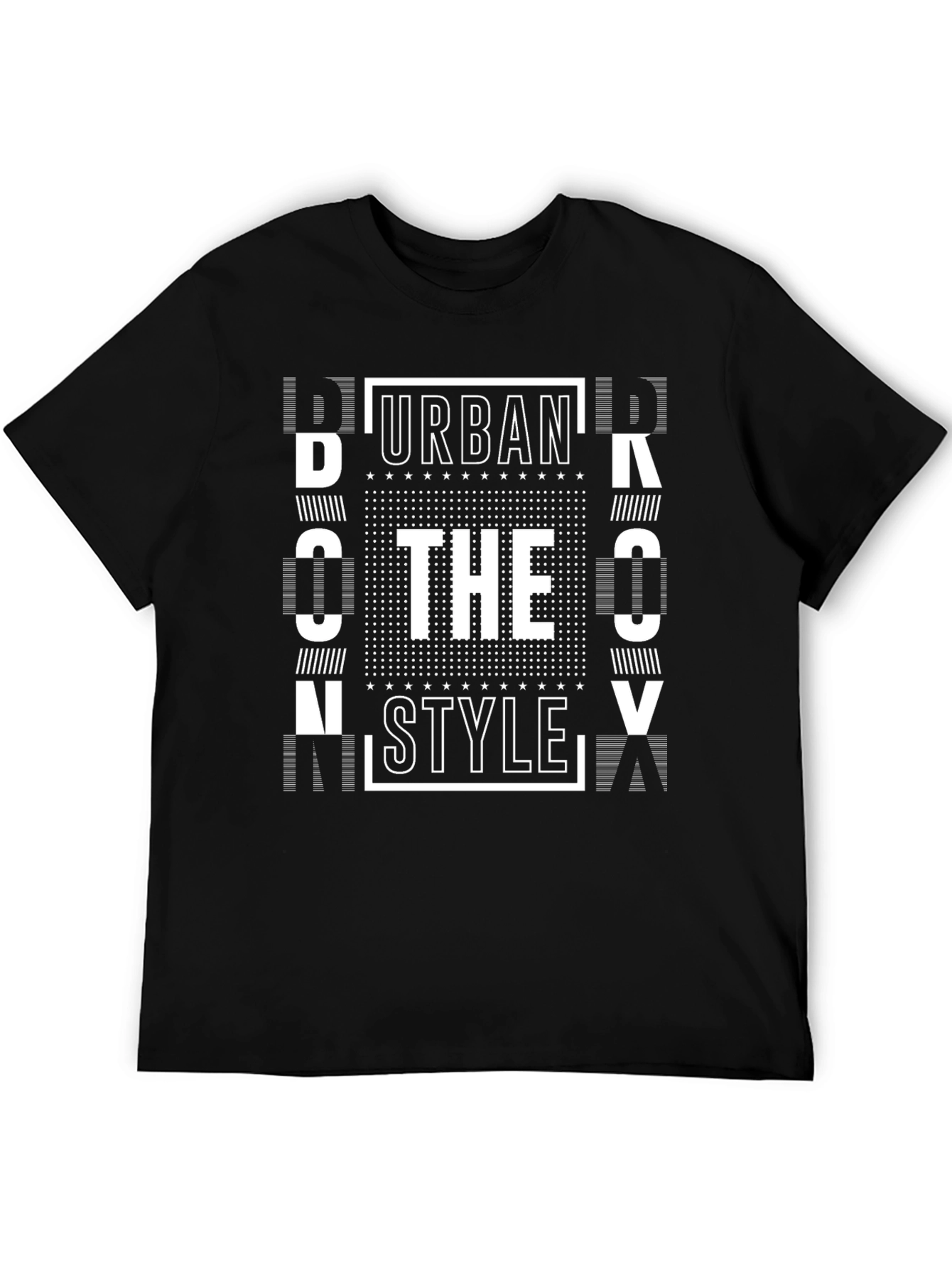 Urban Style Graphic Tee - Mens Black T-Shirt
