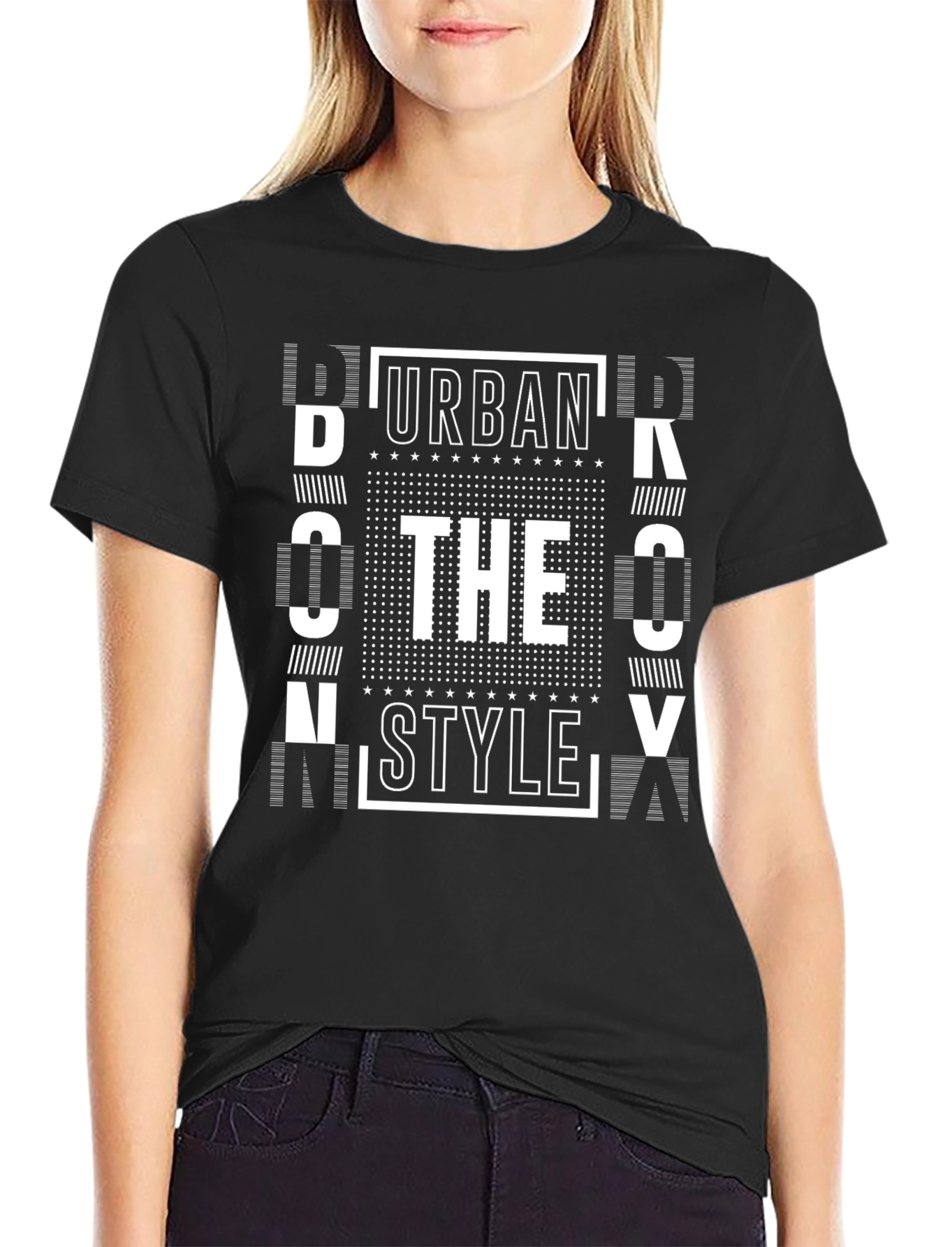 Urban Style Graphic Tee - Mens Black T-Shirt