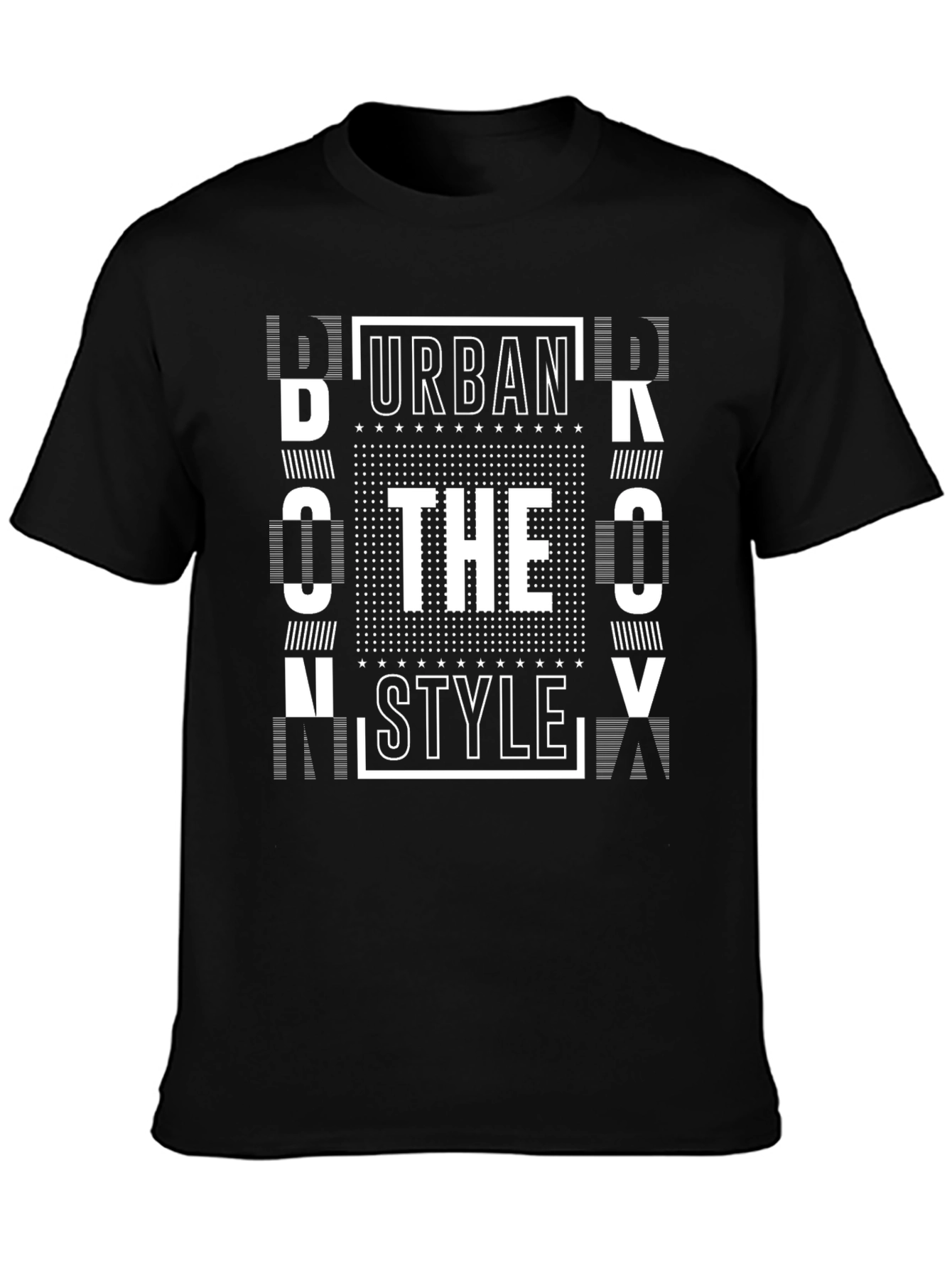 Urban Style Graphic Tee - Mens Black T-Shirt