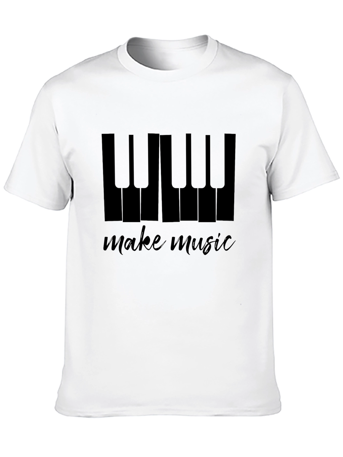 Make Music Piano Keys Graphic Tee - Black