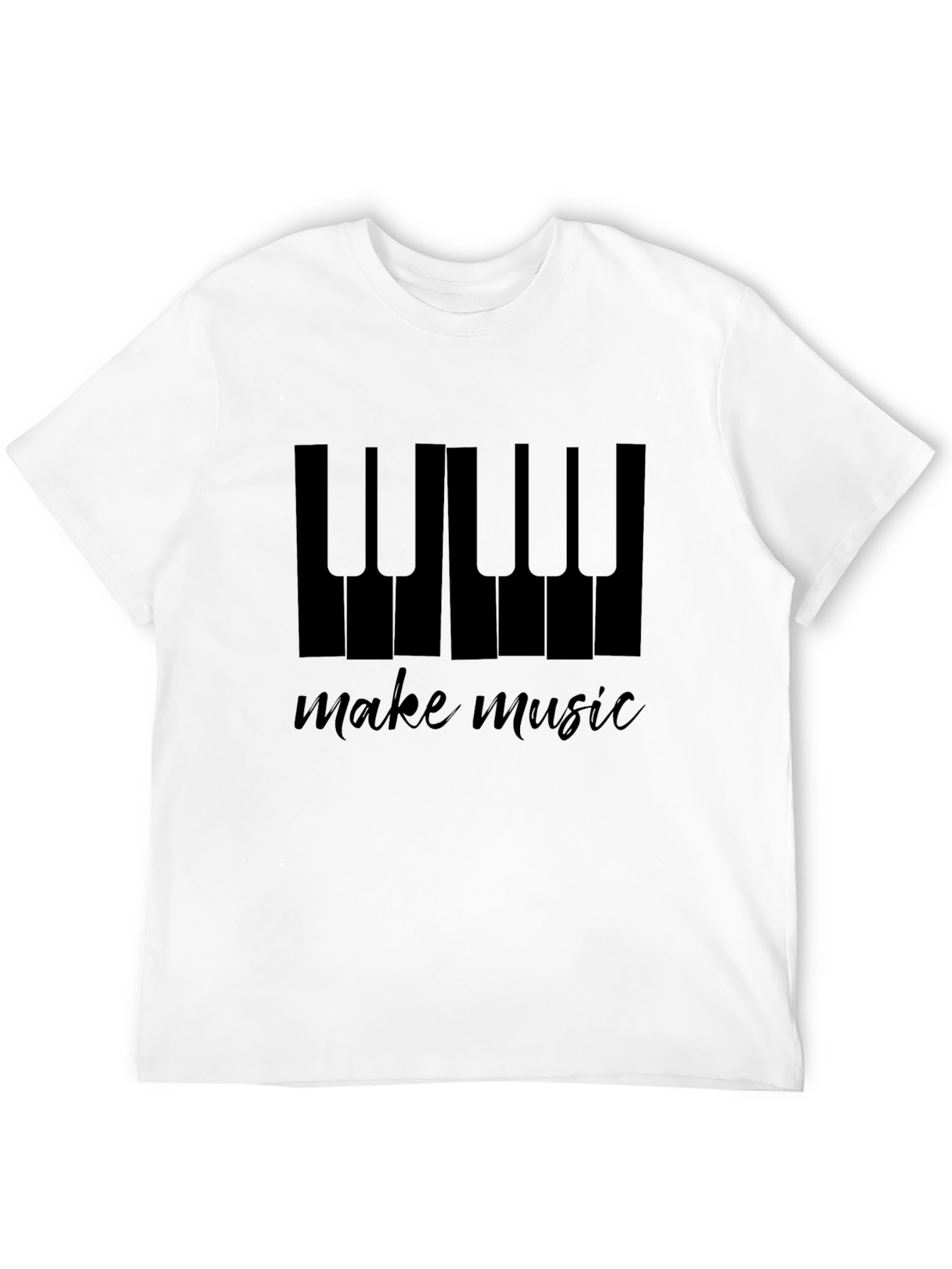 Make Music Piano Keys Graphic Tee - Black