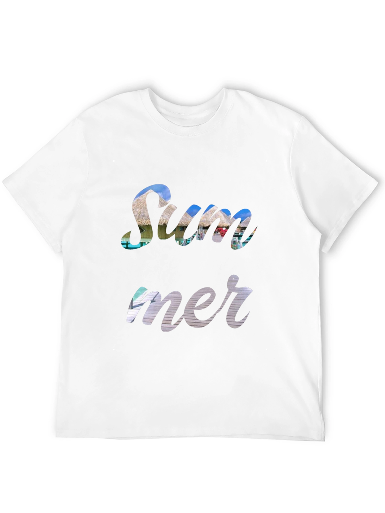 Summer Print Black T-Shirt