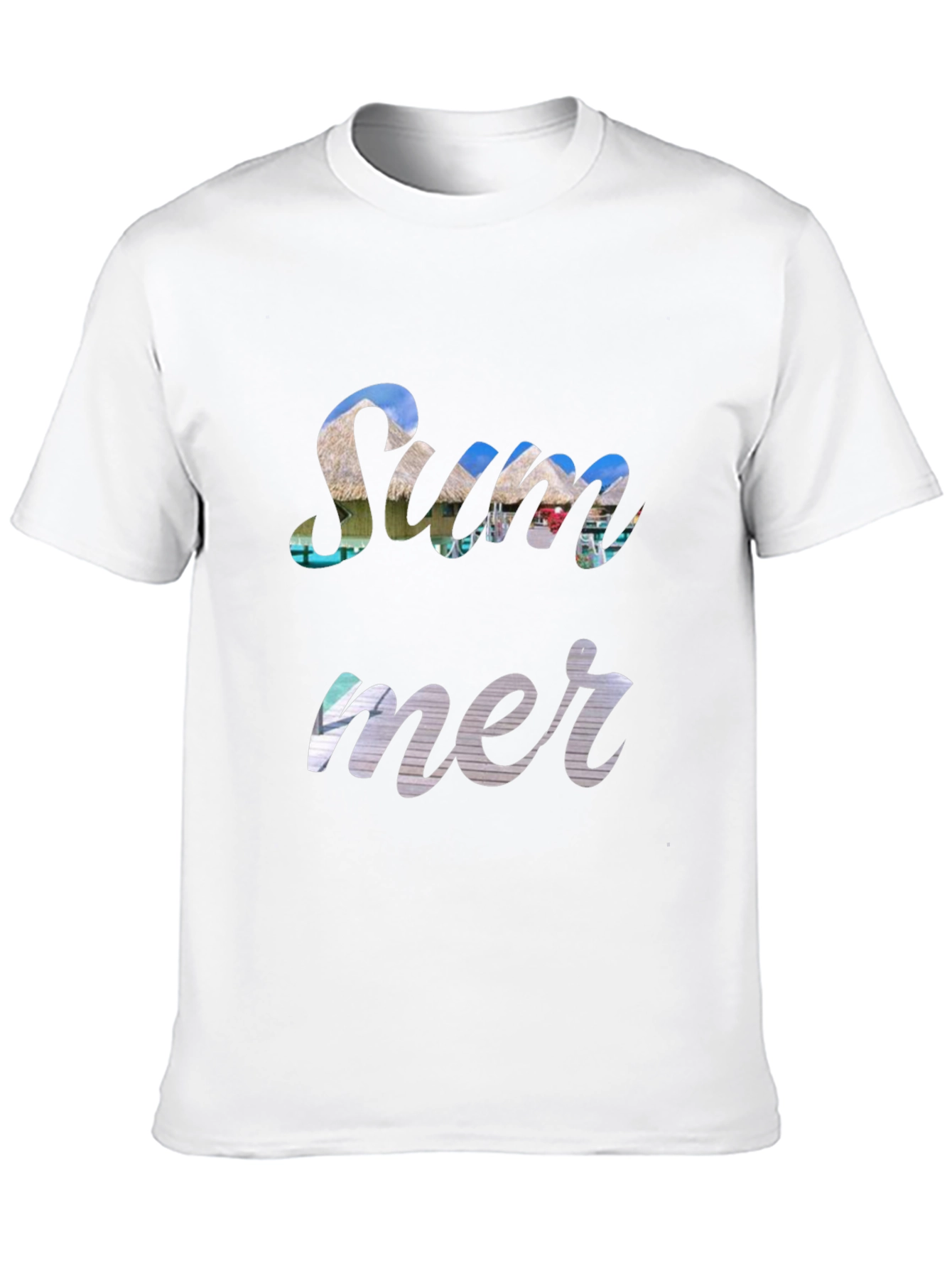 Summer Print Black T-Shirt