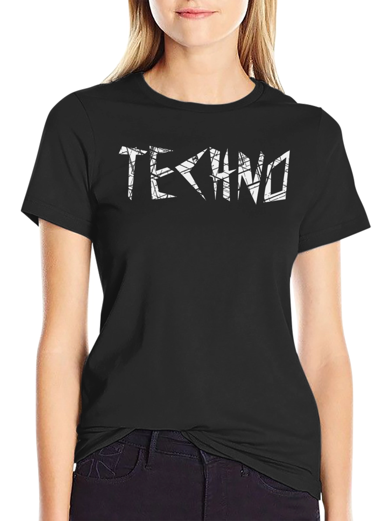Grunge Techno Black T-Shirt