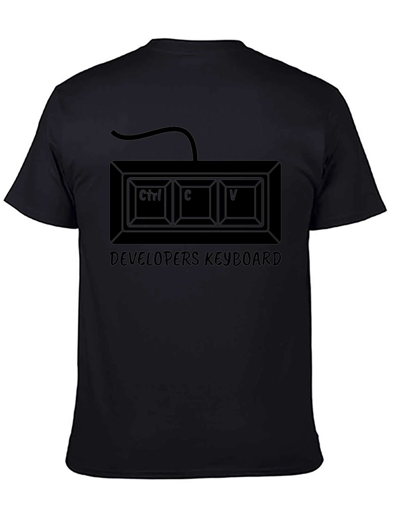Developer Keyboard T-Shirt - Ctrl C V Programmer Tee