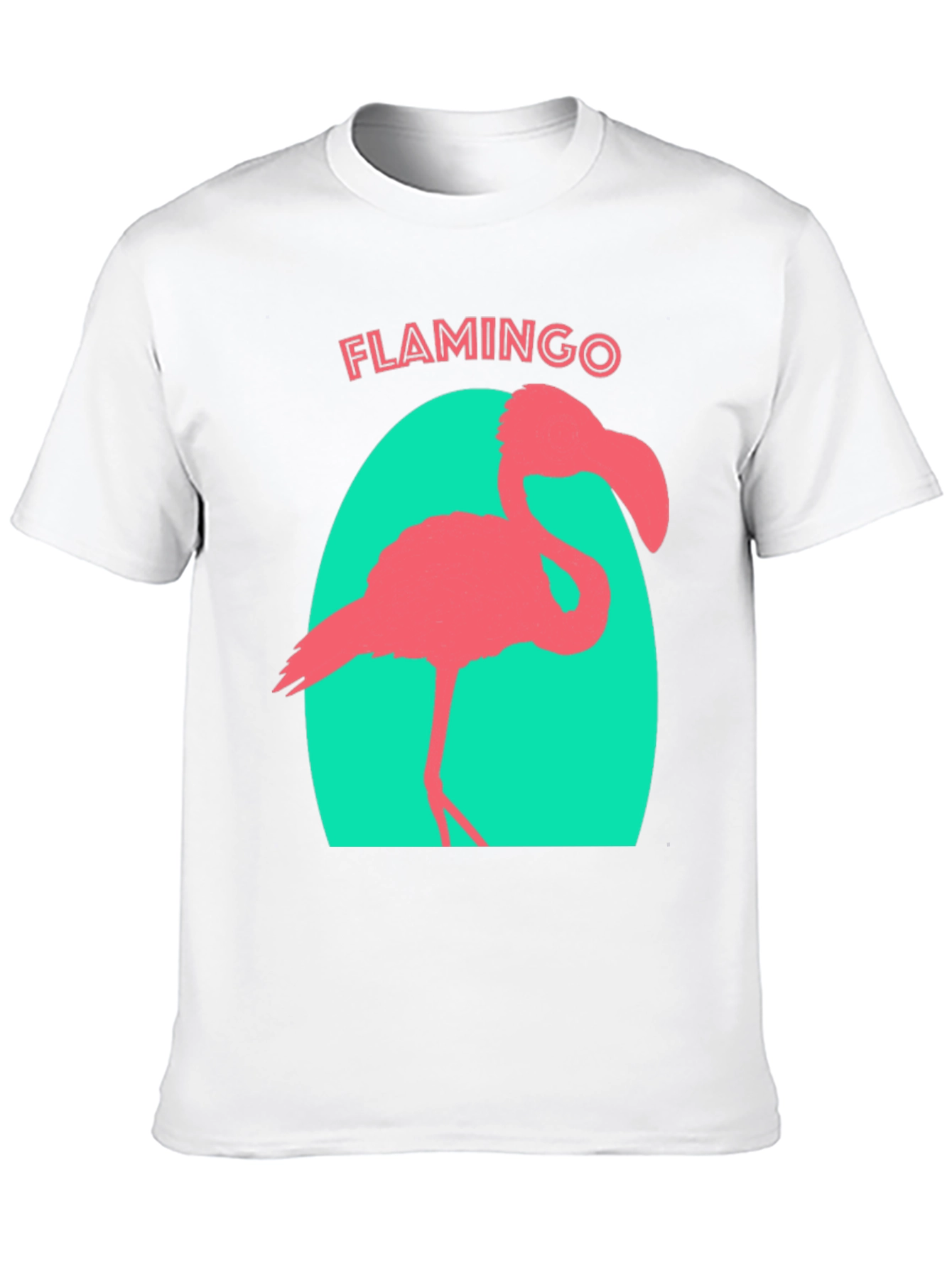 Flamingo Graphic Tee - Black Cotton T-Shirt