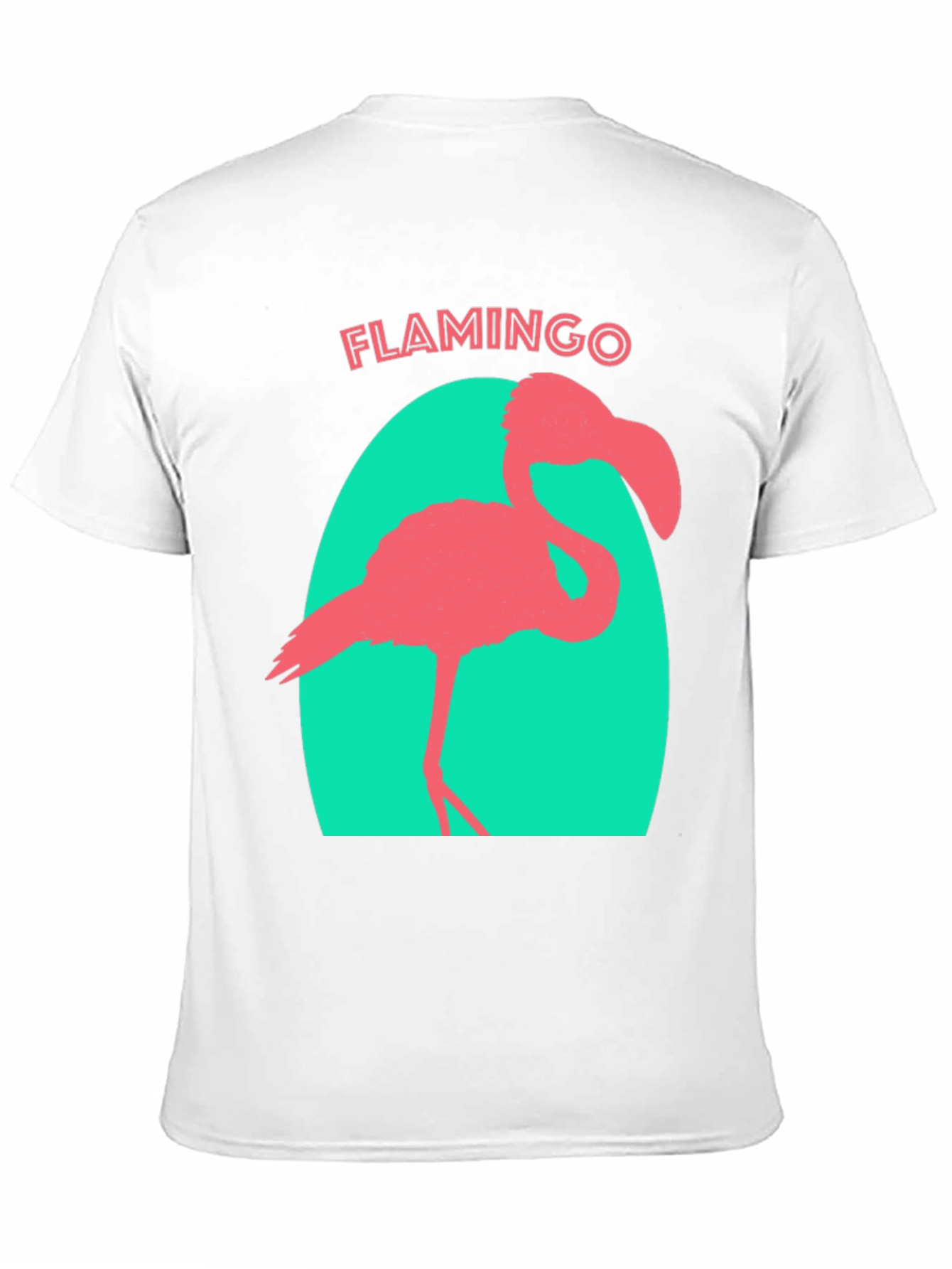 Flamingo Graphic Tee - Black Cotton T-Shirt