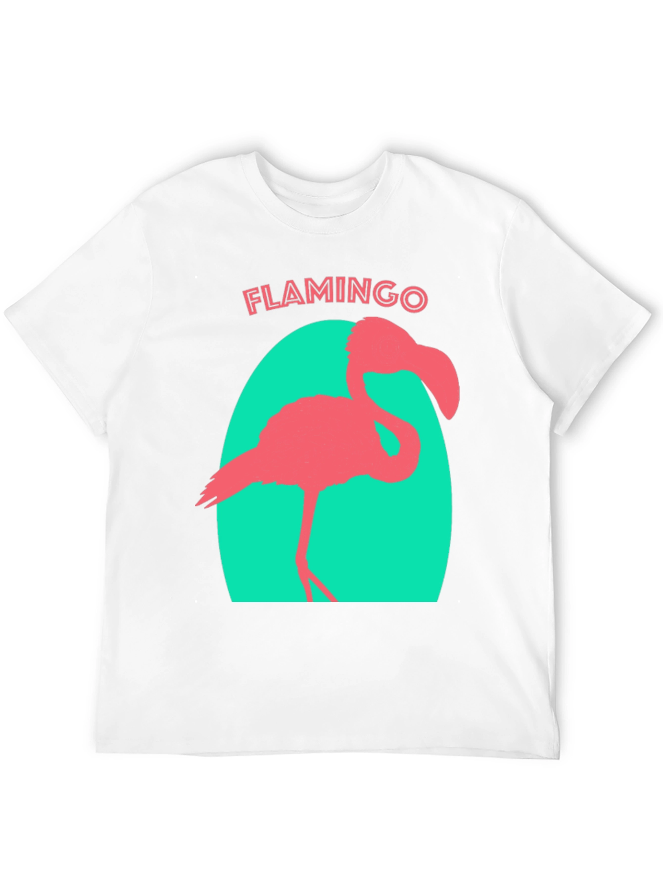 Flamingo Graphic Tee - Black Cotton T-Shirt