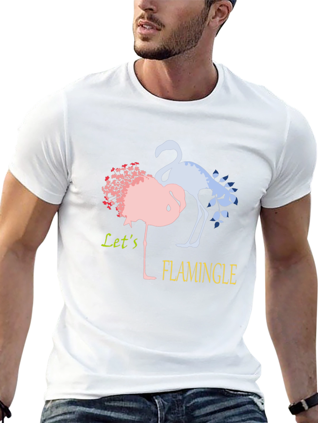 Lets Flamingle Graphic T-Shirt