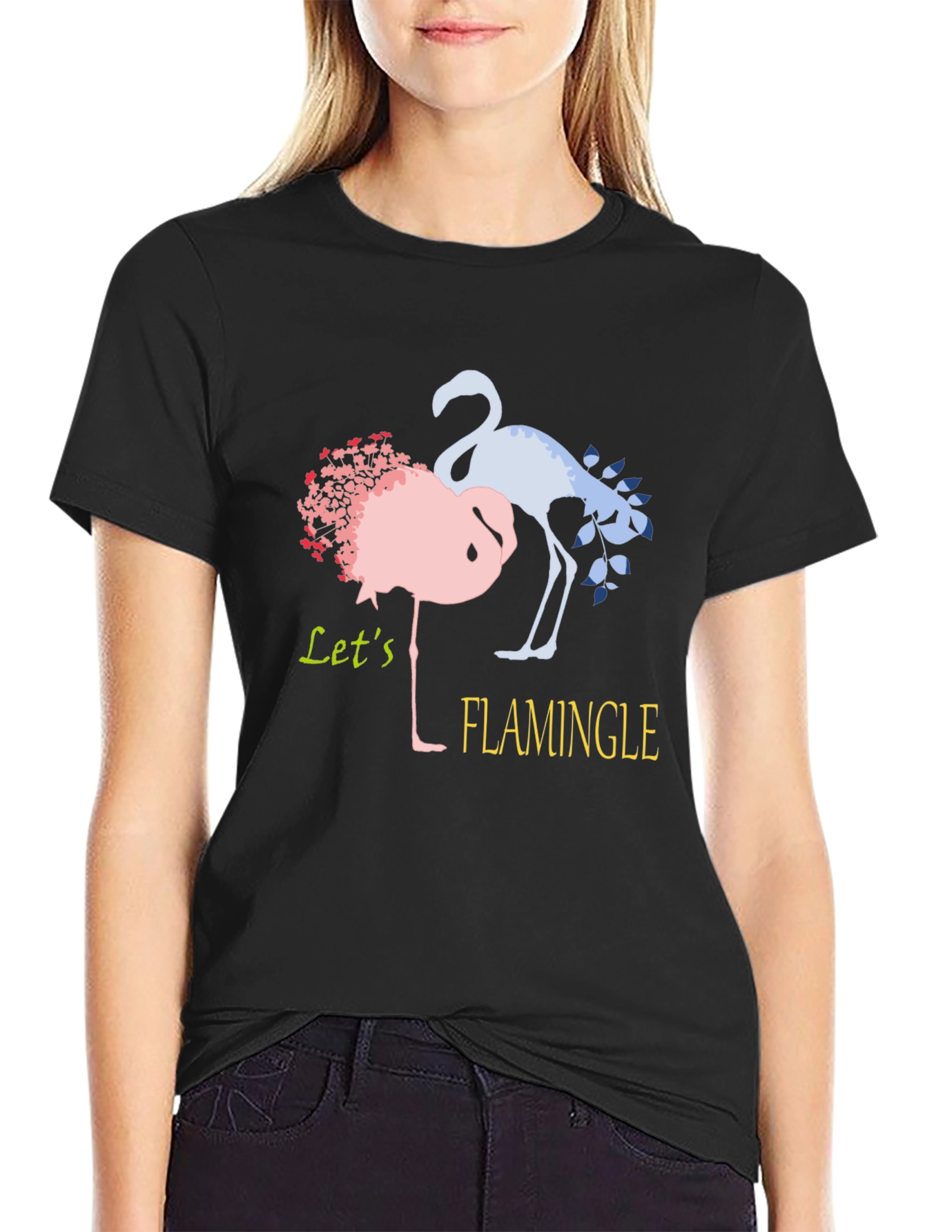 Lets Flamingle Graphic T-Shirt