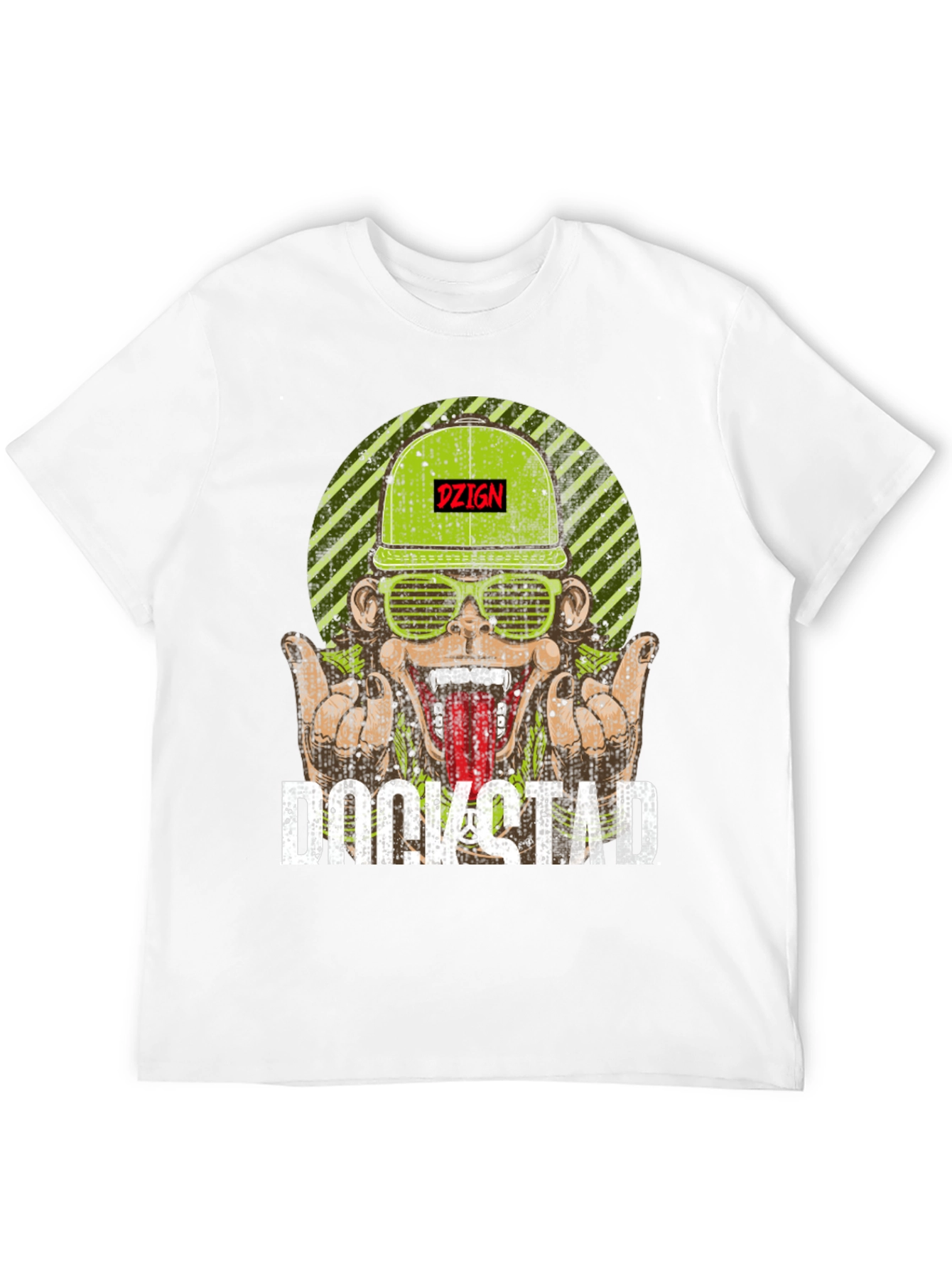DZIGN Rockstad Monkey Graphic T-Shirt