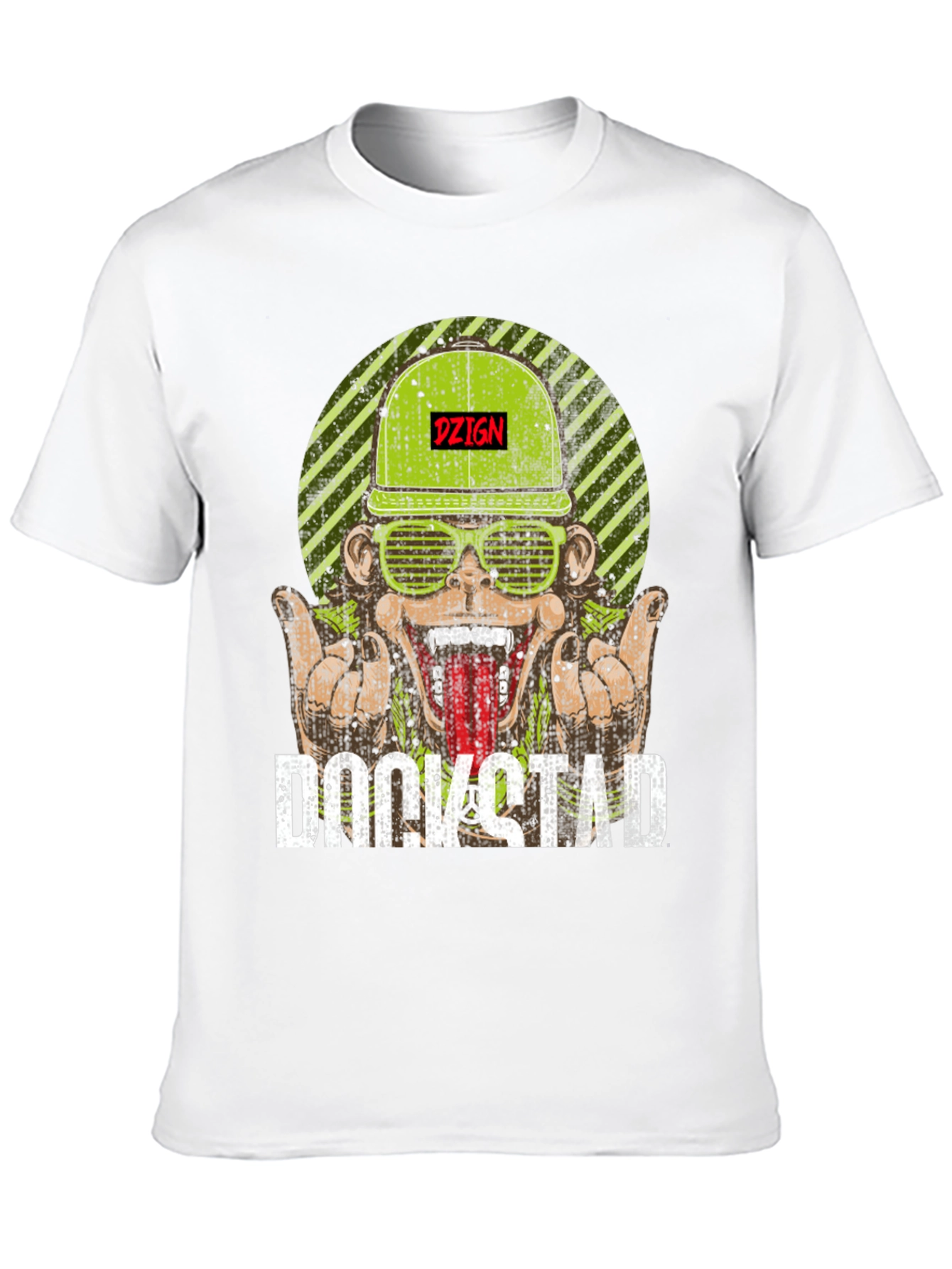 DZIGN Rockstad Monkey Graphic T-Shirt