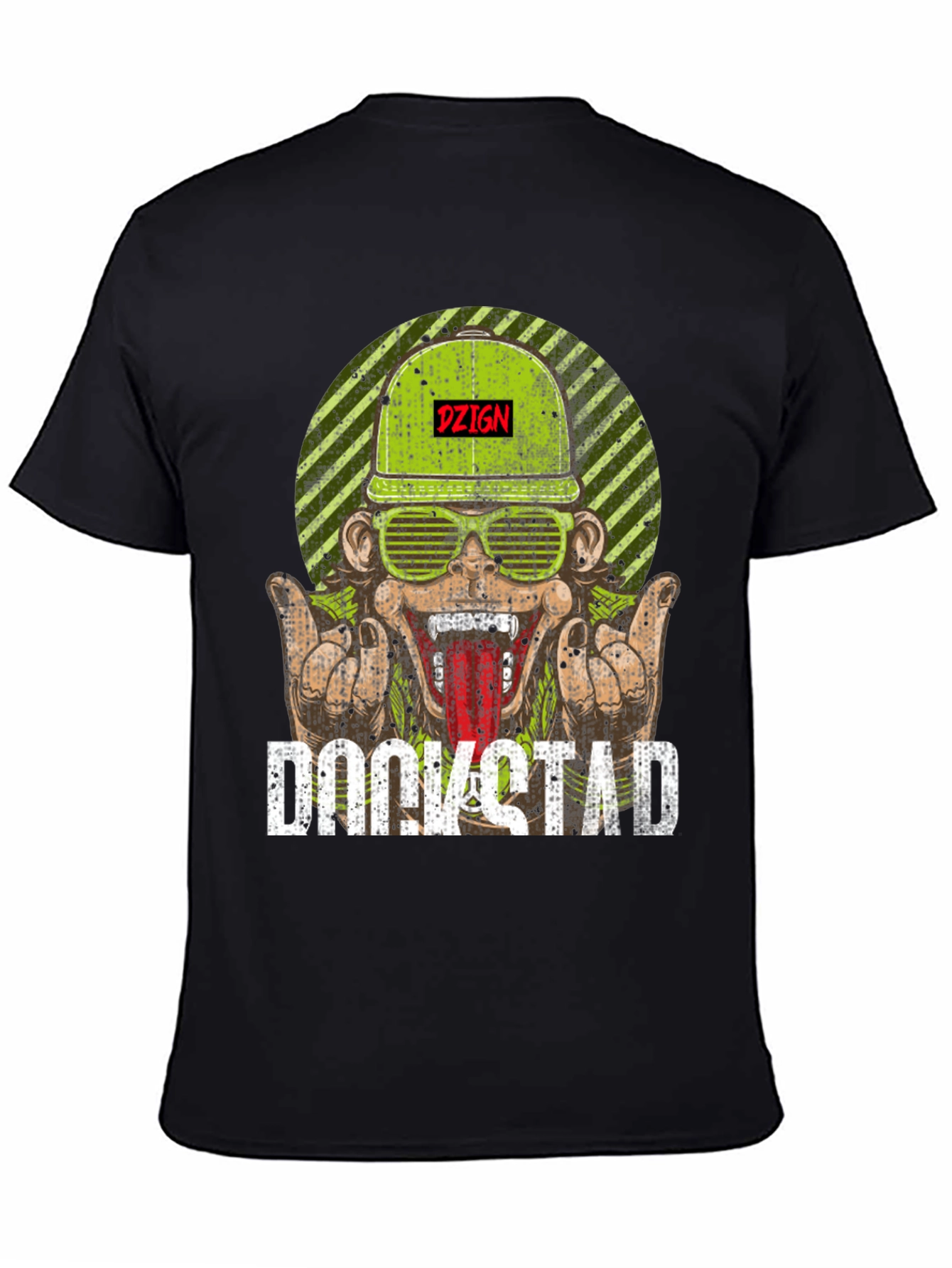 DZIGN Rockstad Monkey Graphic T-Shirt