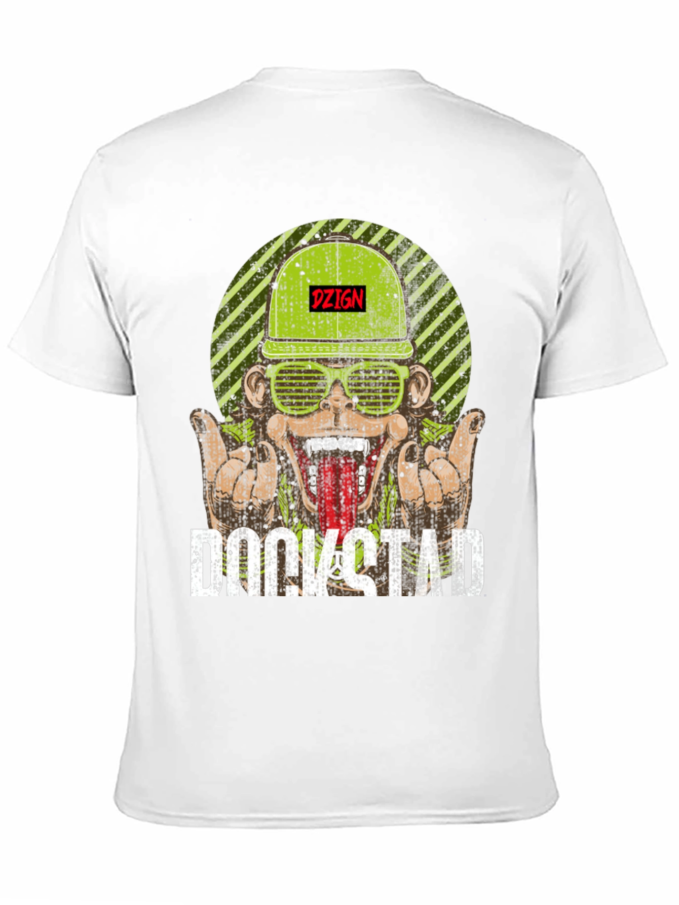 DZIGN Rockstad Monkey Graphic T-Shirt