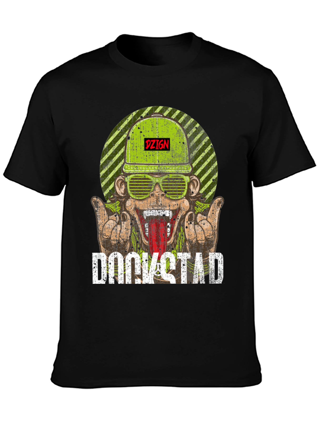DZIGN Rockstad Monkey Graphic T-Shirt