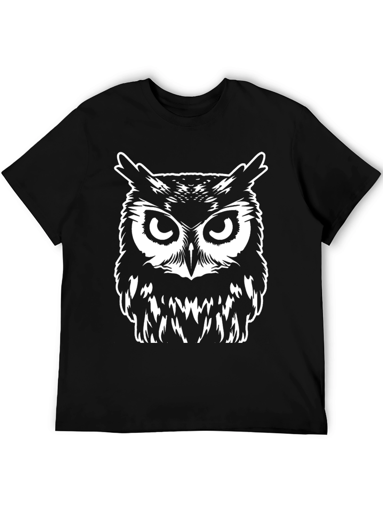 Cool Owl Graphic Black T-Shirt