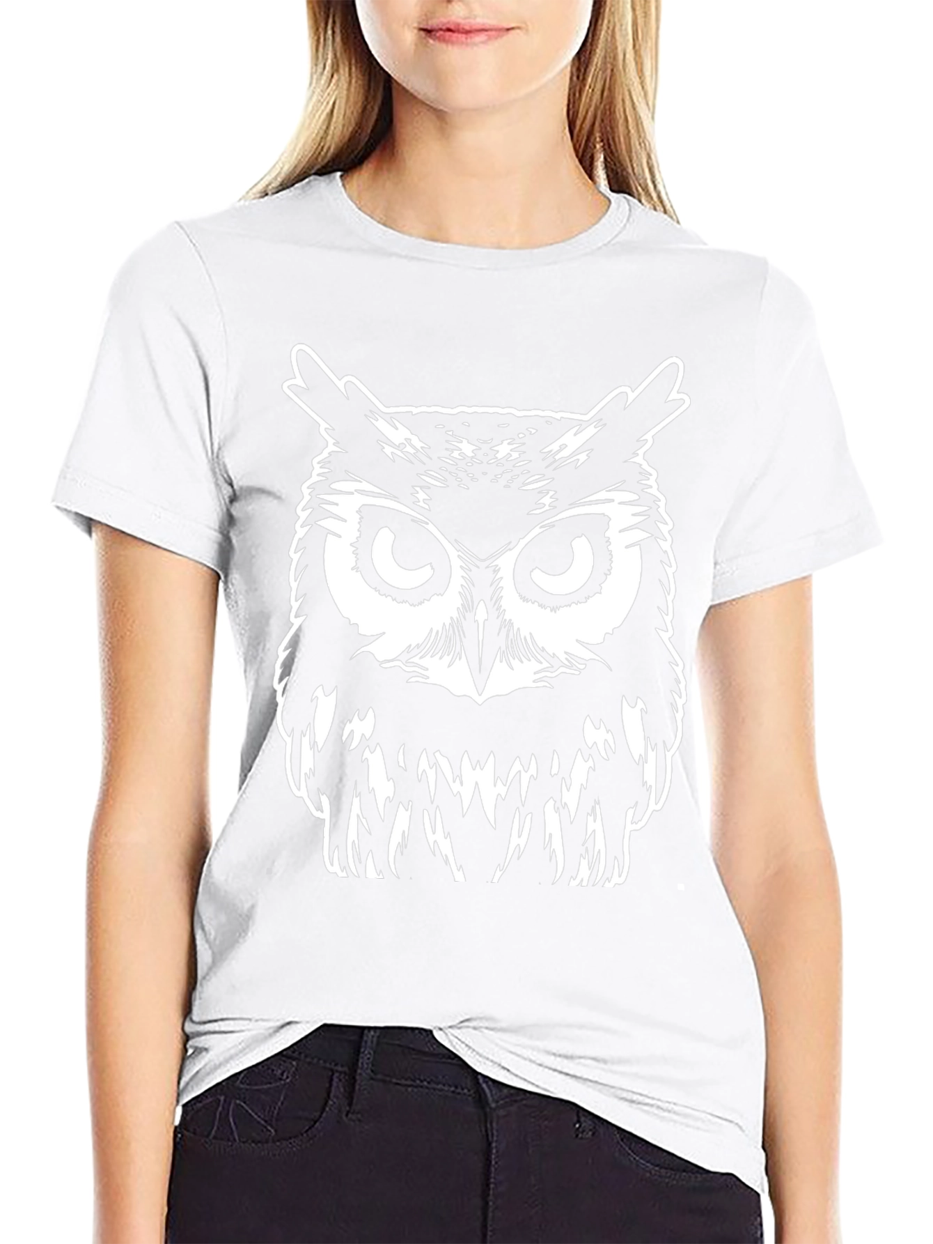 Cool Owl Graphic Black T-Shirt
